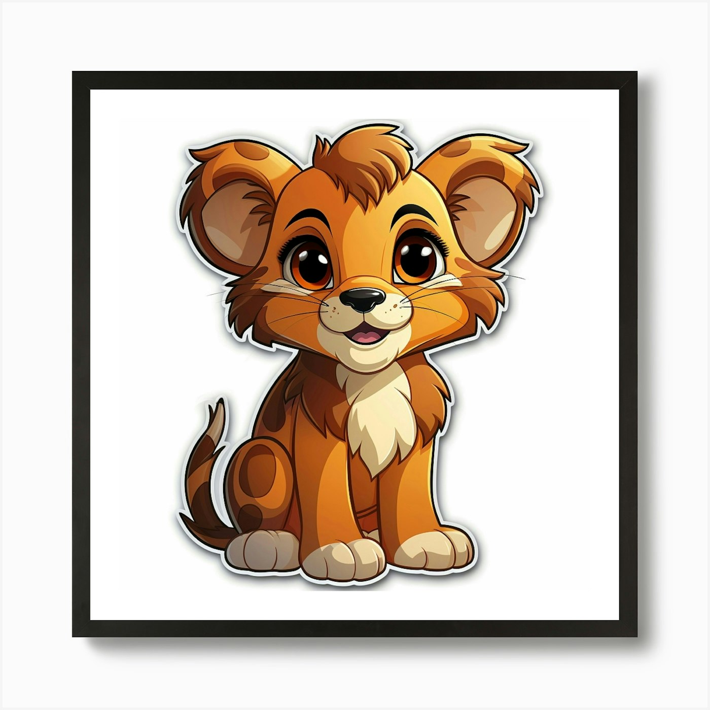 Lion Cub 46 Art Print Framed Wall Art Poster Canvas Print Picture