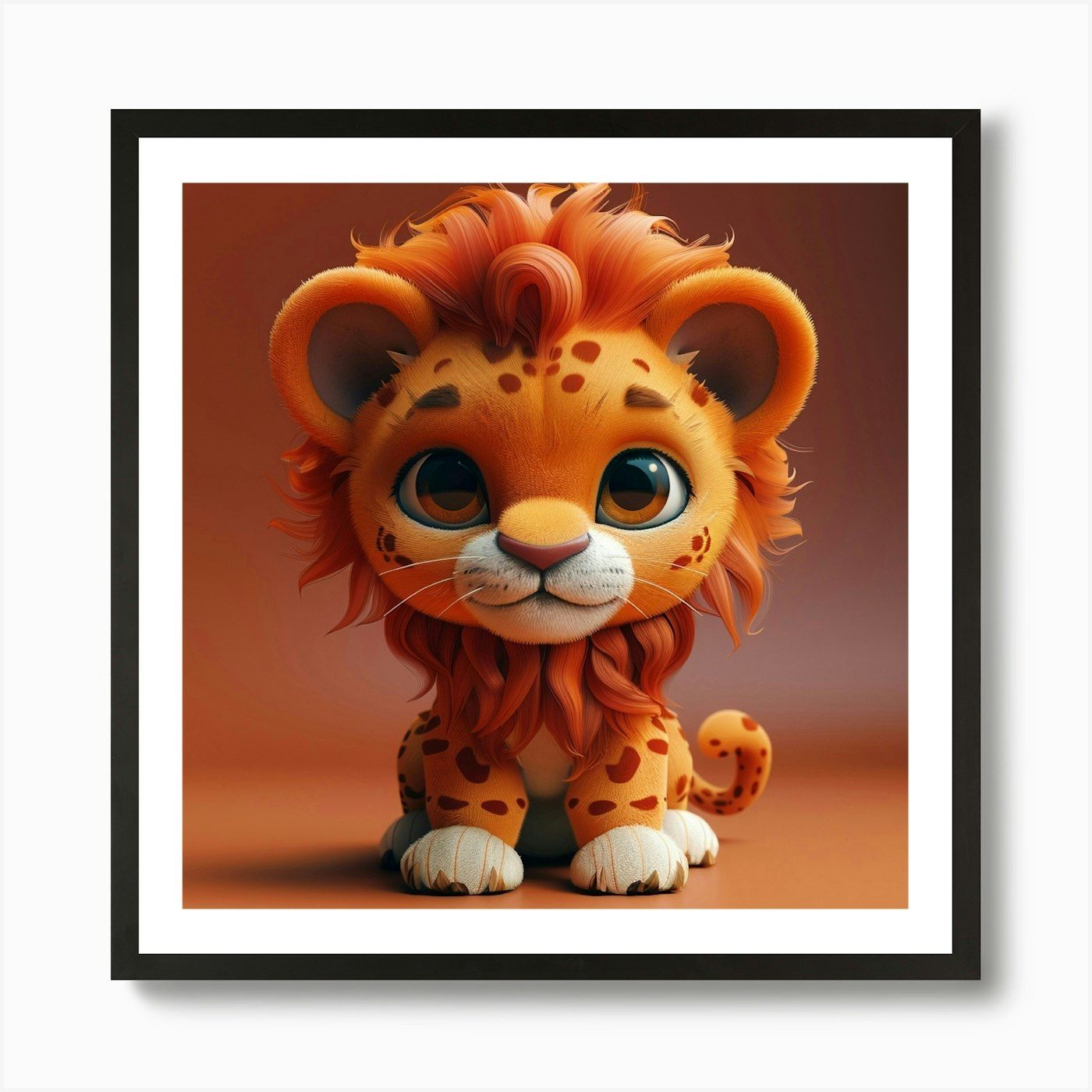Lion Cub 6 Art Print Framed Wall Art Poster Canvas Print Picture