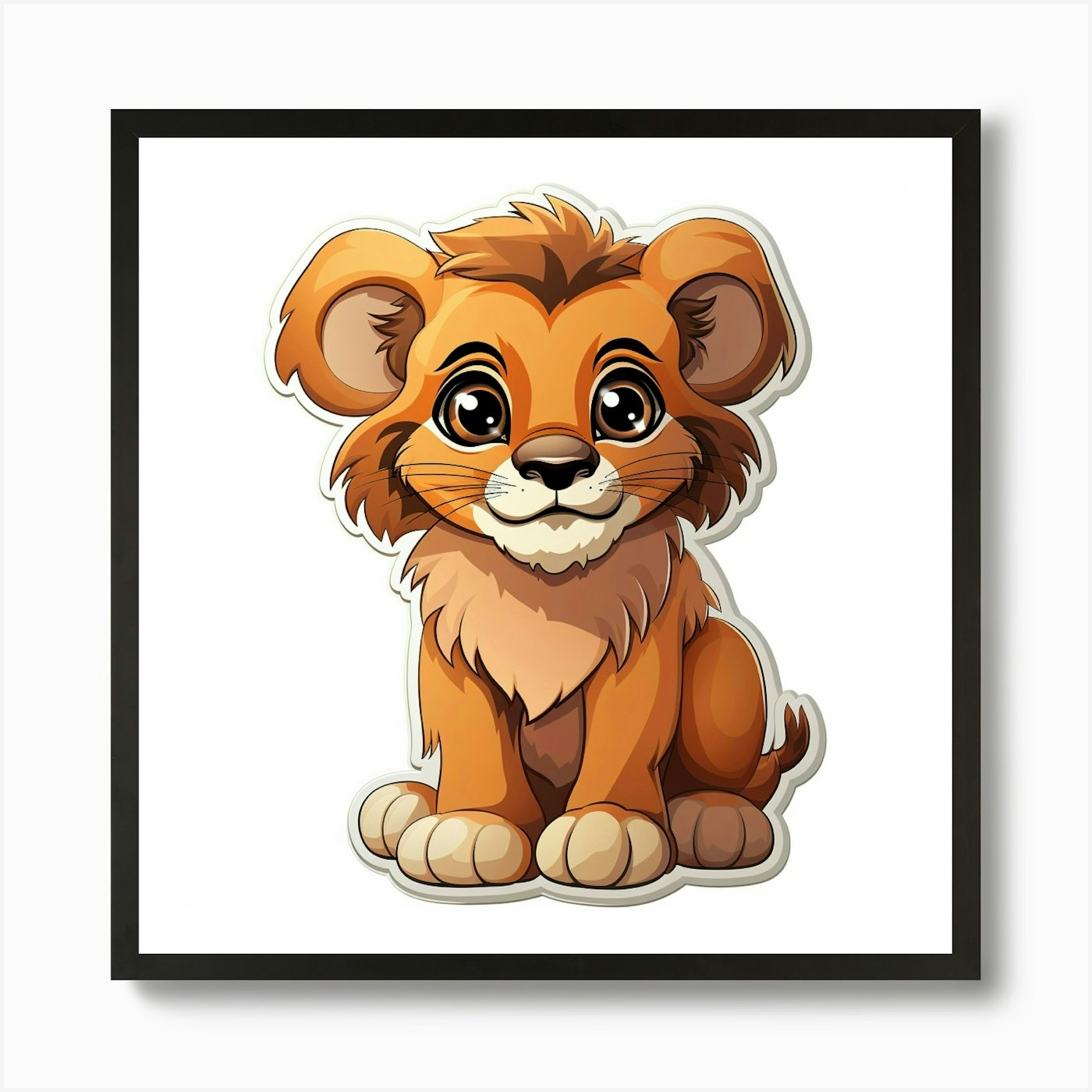 Lion Cub 40 Art Print Framed Wall Art Poster Canvas Print Picture