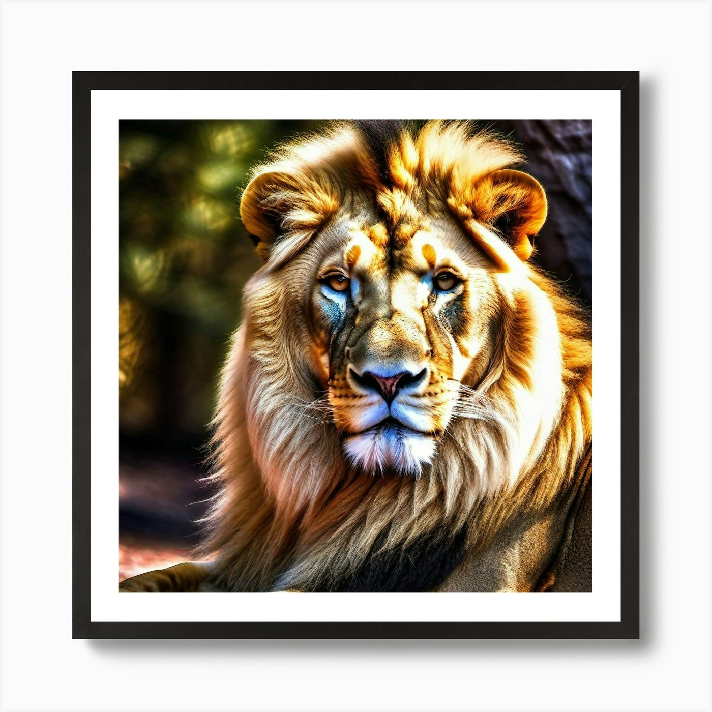 Lion Hd Wallpaper Art Print Framed Wall Art Poster Canvas Print Picture