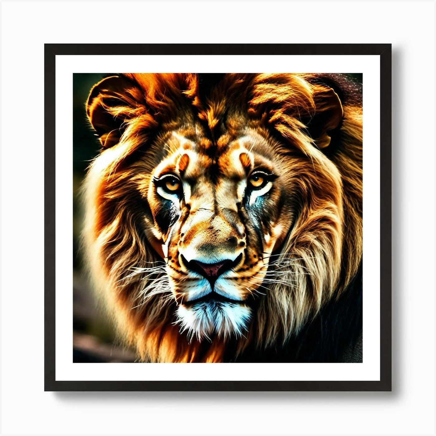 Lion art 15 Art Print Framed Wall Art Poster Canvas Print Picture