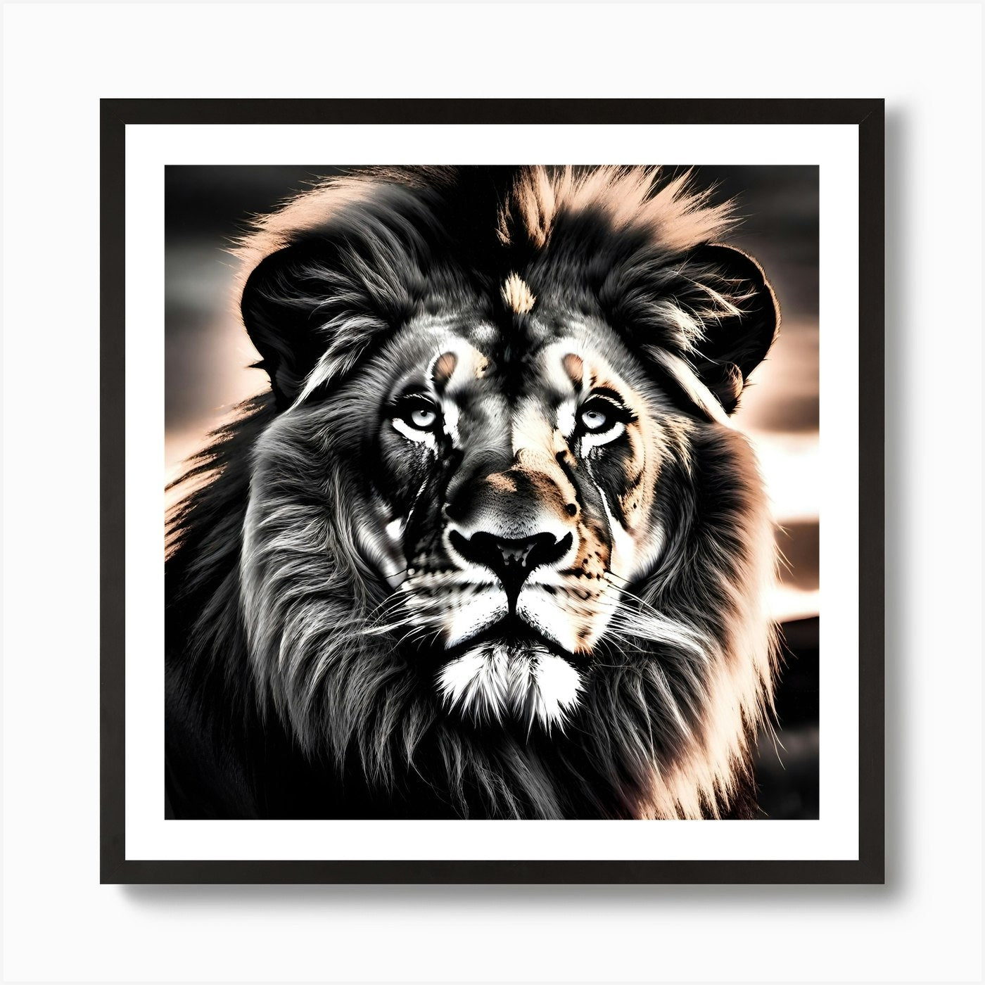 Lion Portrait 4 Art Print Framed Wall Art Poster Canvas Print Picture