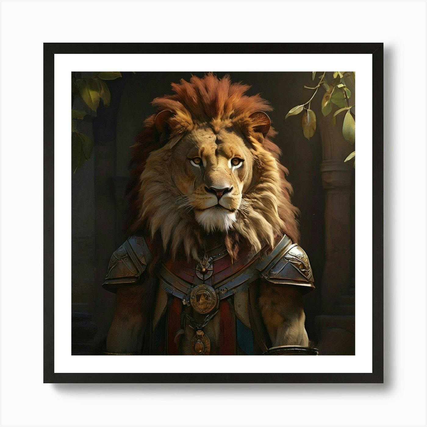 Default Lion Character Art Print 1 Framed Wall Art Poster Canvas Print Picture
