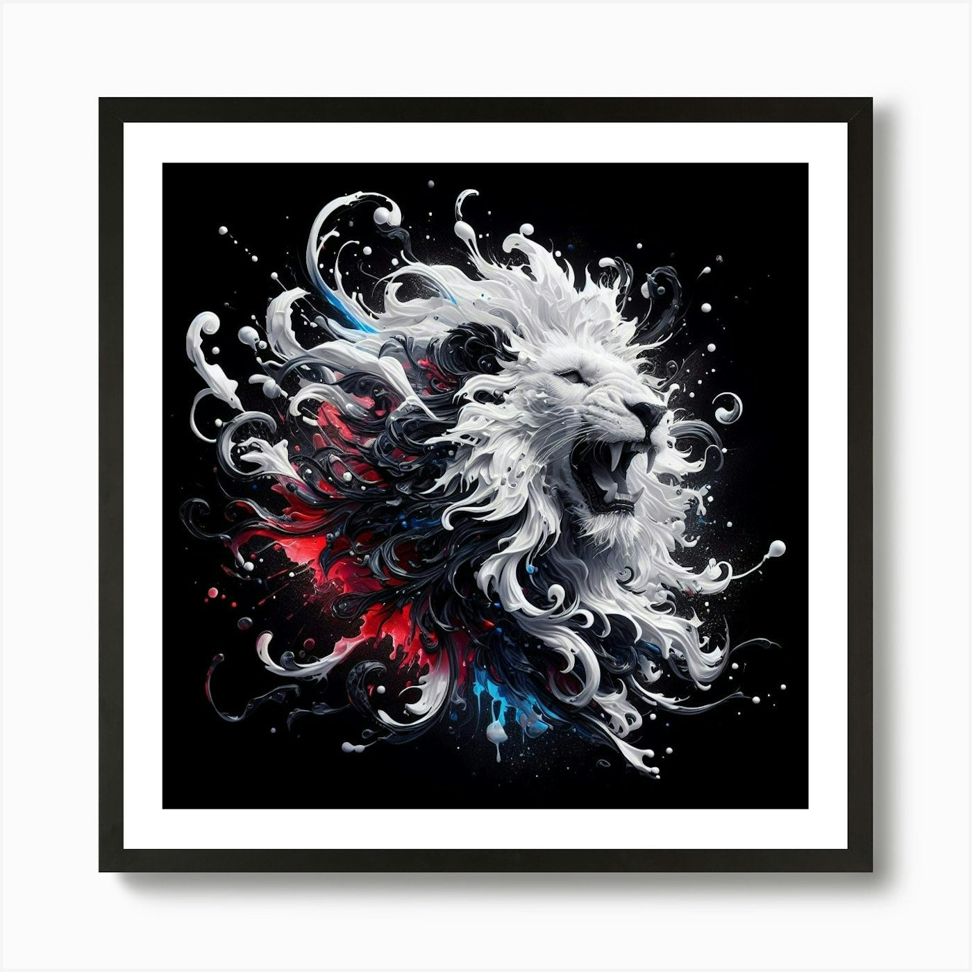 Abstract Lion Art Print Framed Wall Art Poster Canvas Print Picture