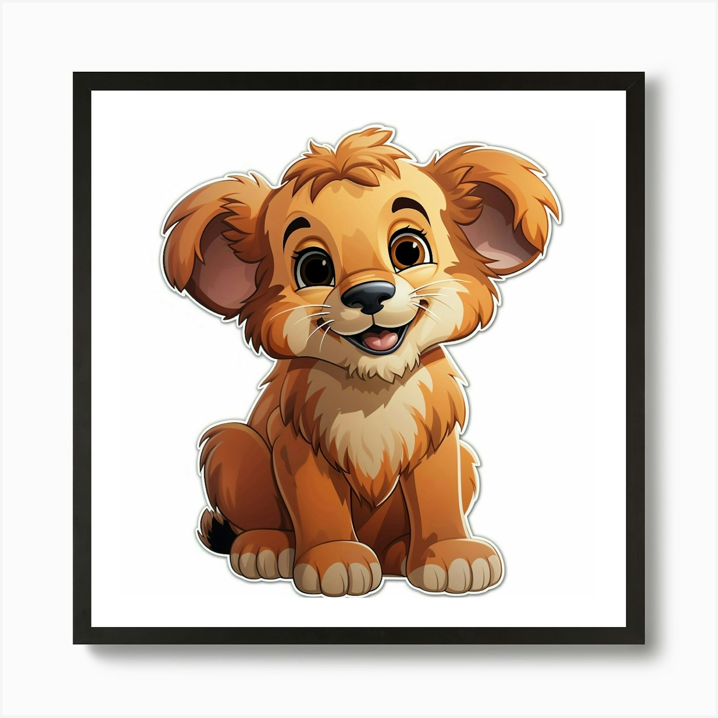 Lion Cub 42 Art Print Framed Wall Art Poster Canvas Print Picture