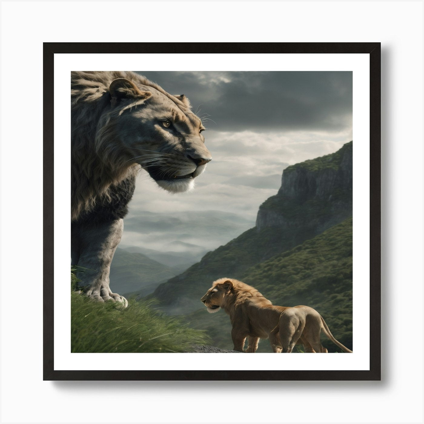 Lion King Art Print Framed Wall Art Poster Canvas Print Picture