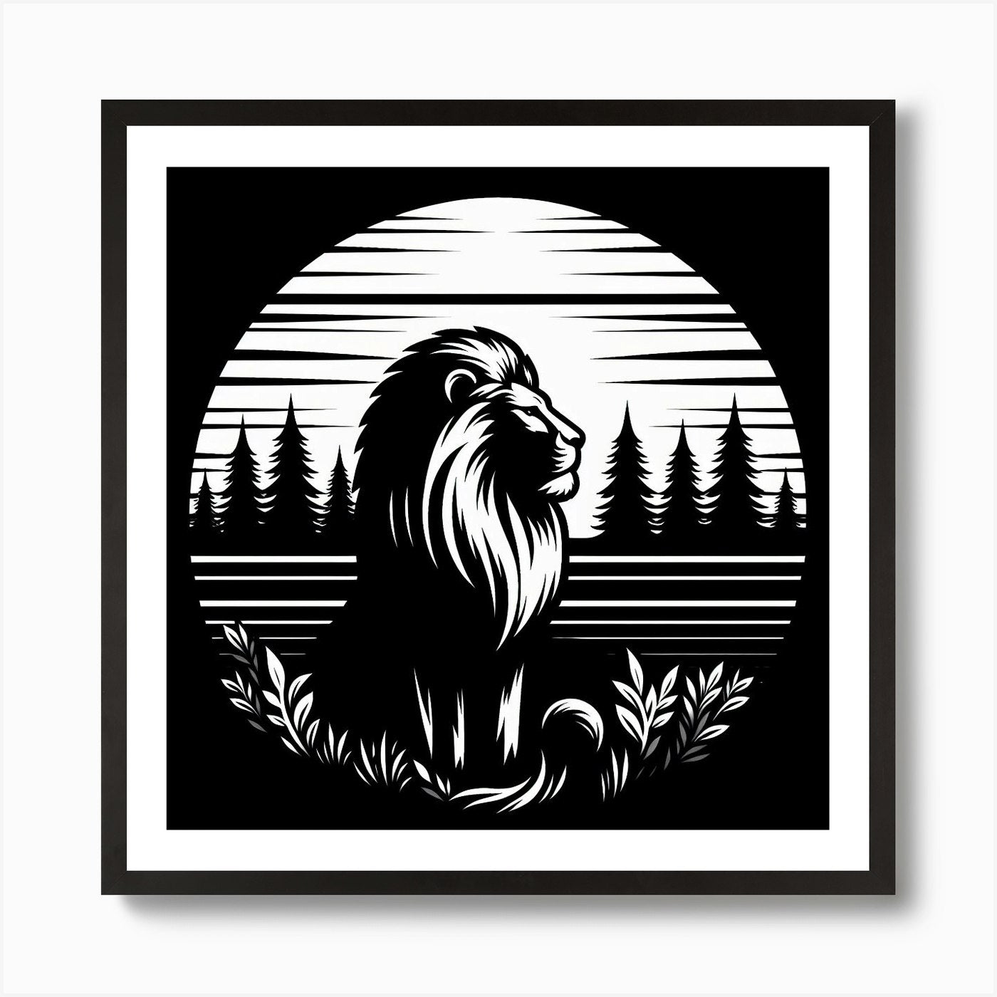 A Lion 1 Art Print Framed Wall Art Poster Canvas Print Picture