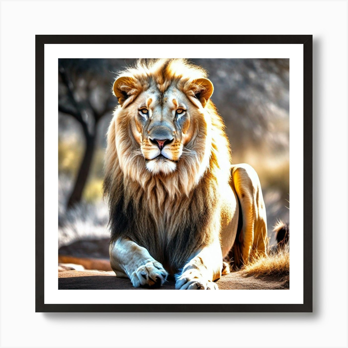 Lion art 28 Art Print Framed Wall Art Poster Canvas Print Picture