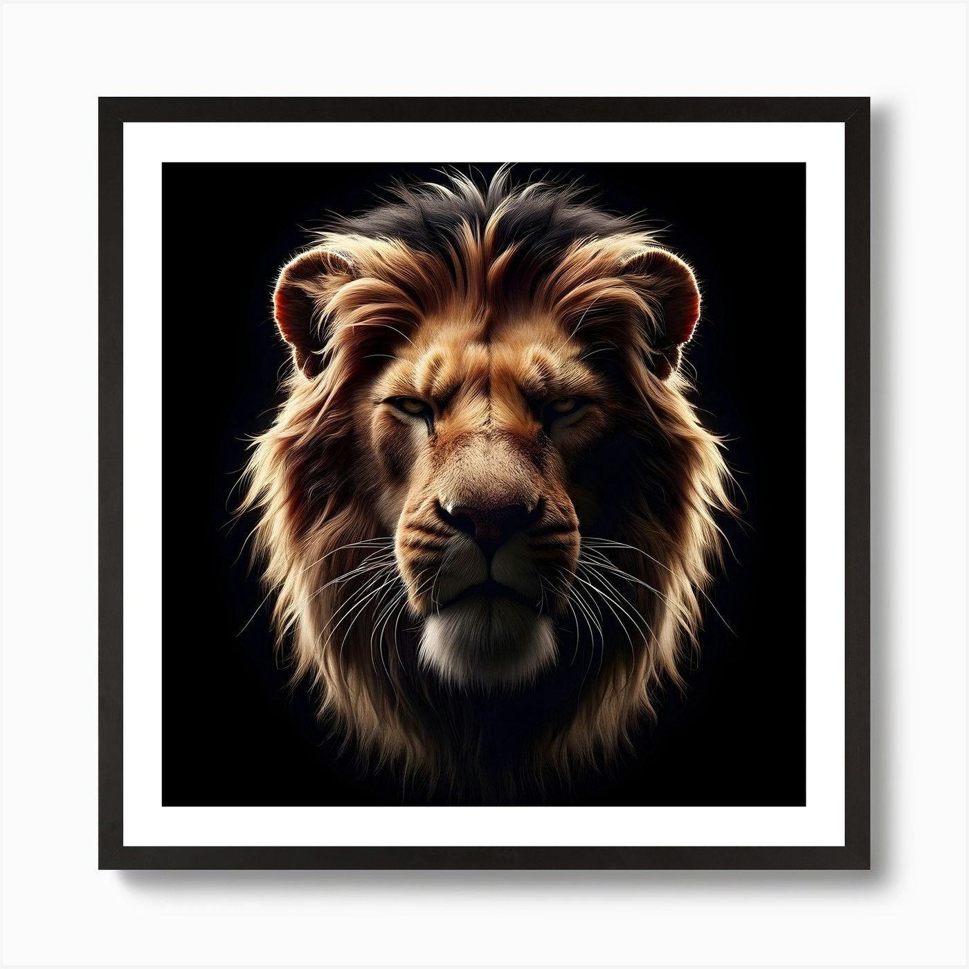 Lion portrait 1 Art Print Framed Wall Art Poster Canvas Print Picture