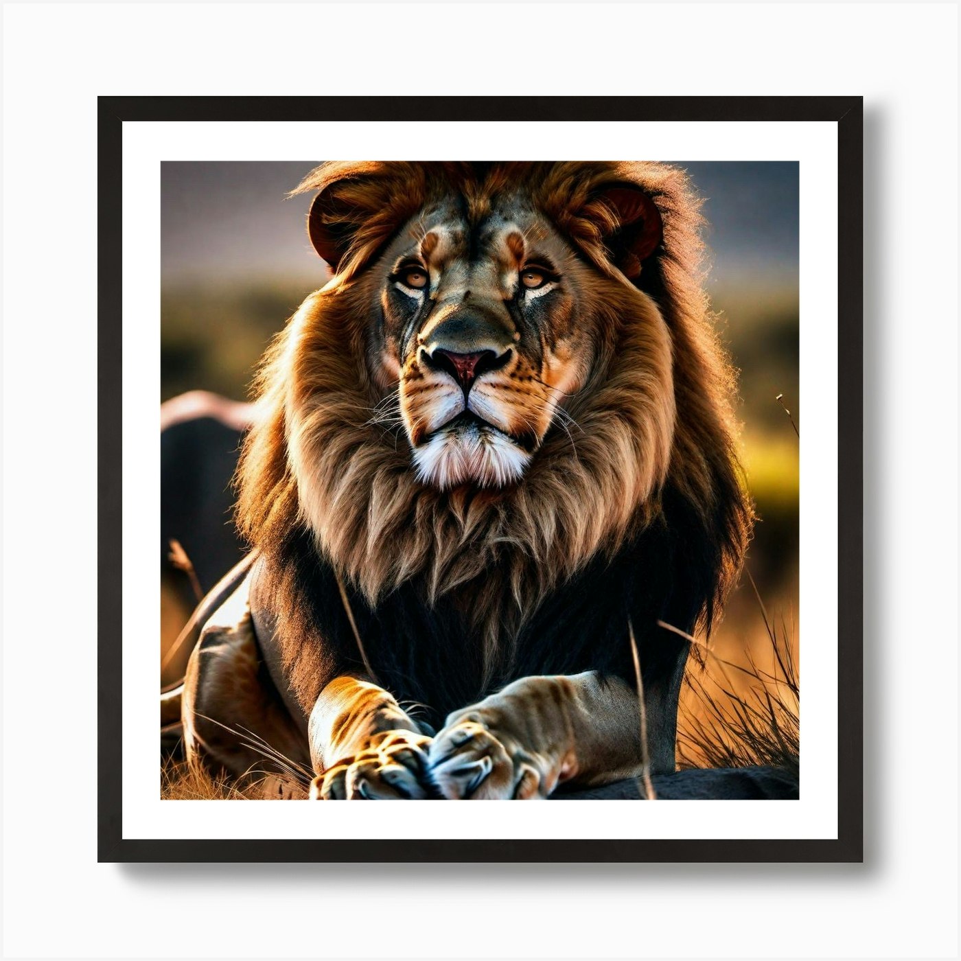 Lion art 6 Art Print Framed Wall Art Poster Canvas Print Picture