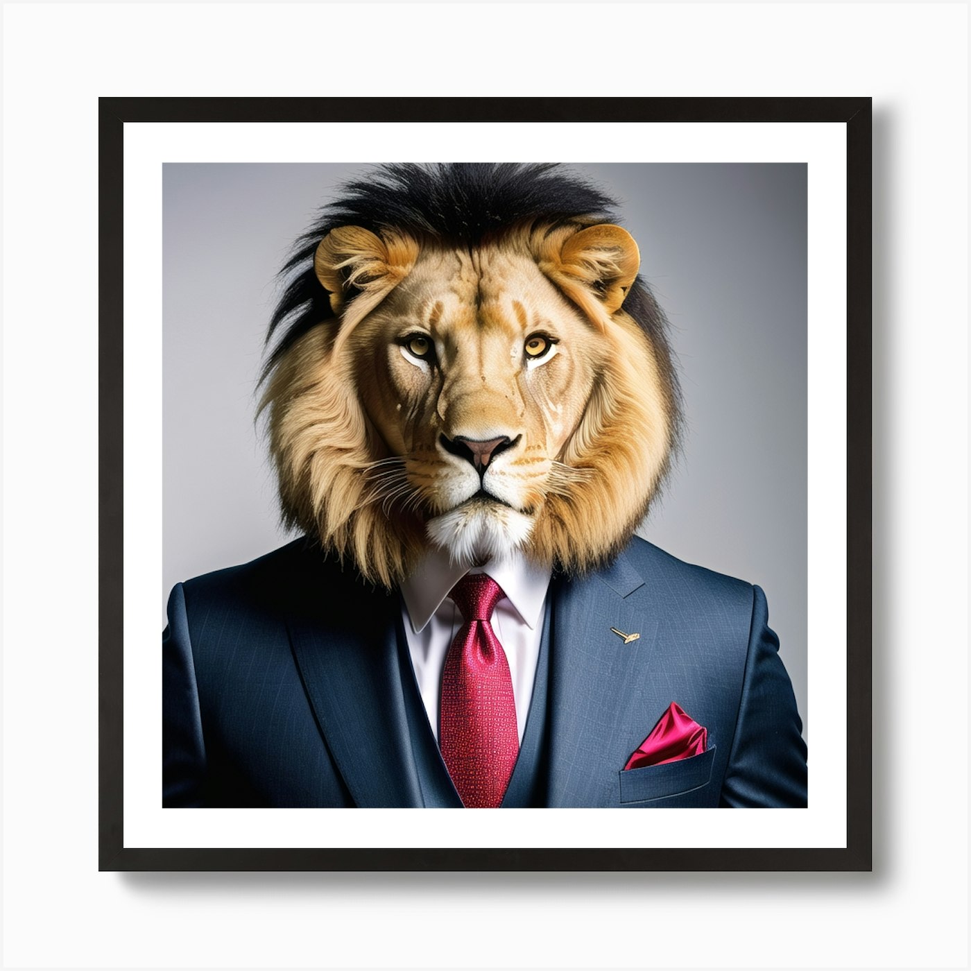 Lion head 3 Art Print Framed Wall Art Poster Canvas Print Picture