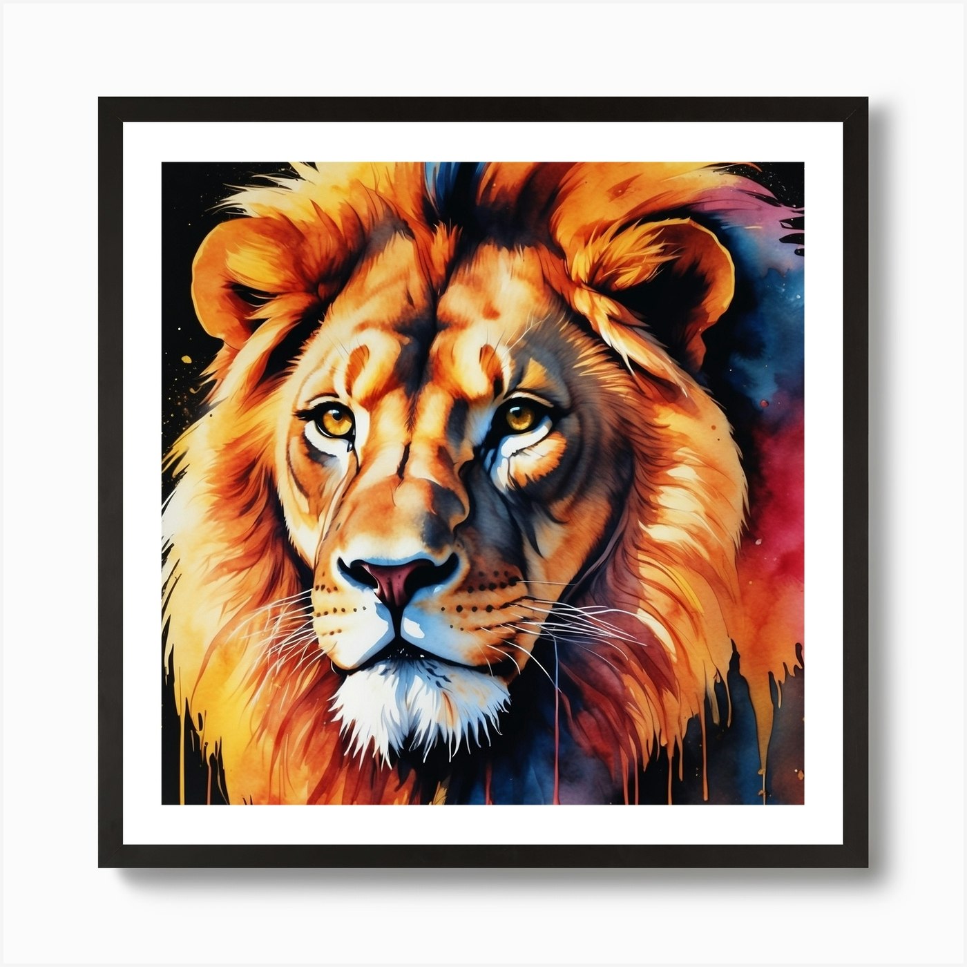 Lion Painting Art Print Framed Wall Art Poster Canvas Print Picture