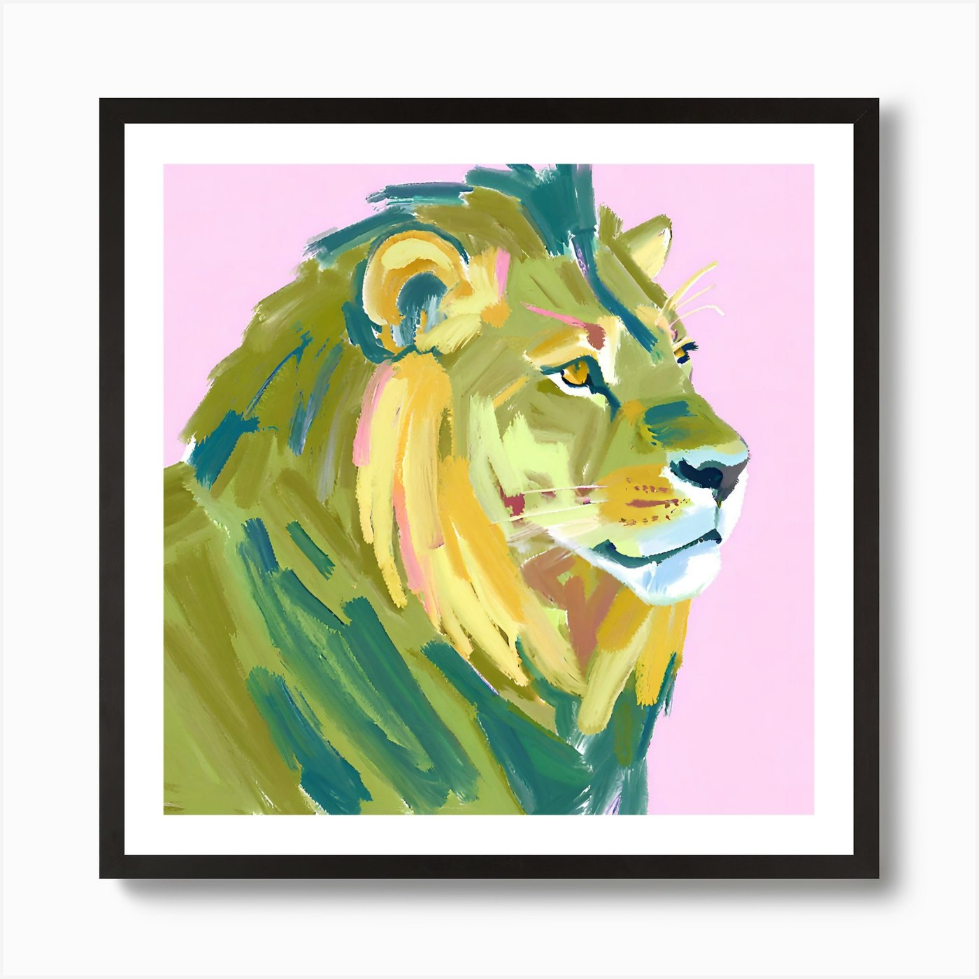 Barbary Lion 01 Art Print Framed Wall Art Poster Canvas Print Picture