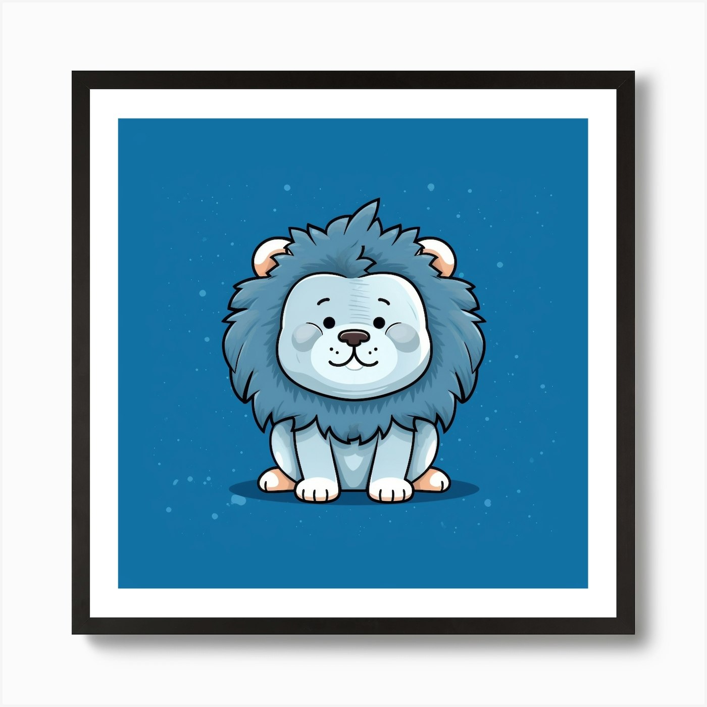 Lion Illustration Art Print Framed Wall Art Poster Canvas Print Picture