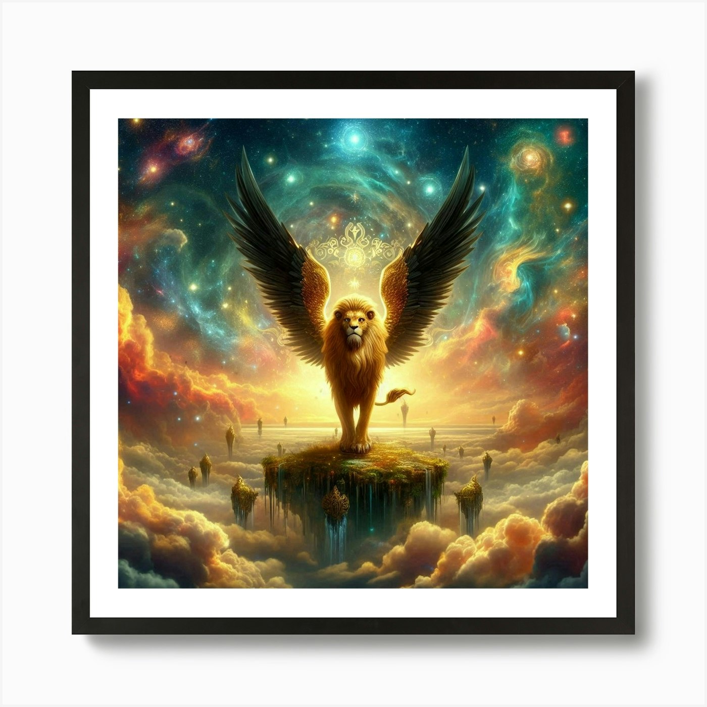 Lion In The Sky 7 Art Print Framed Wall Art Poster Canvas Print Picture