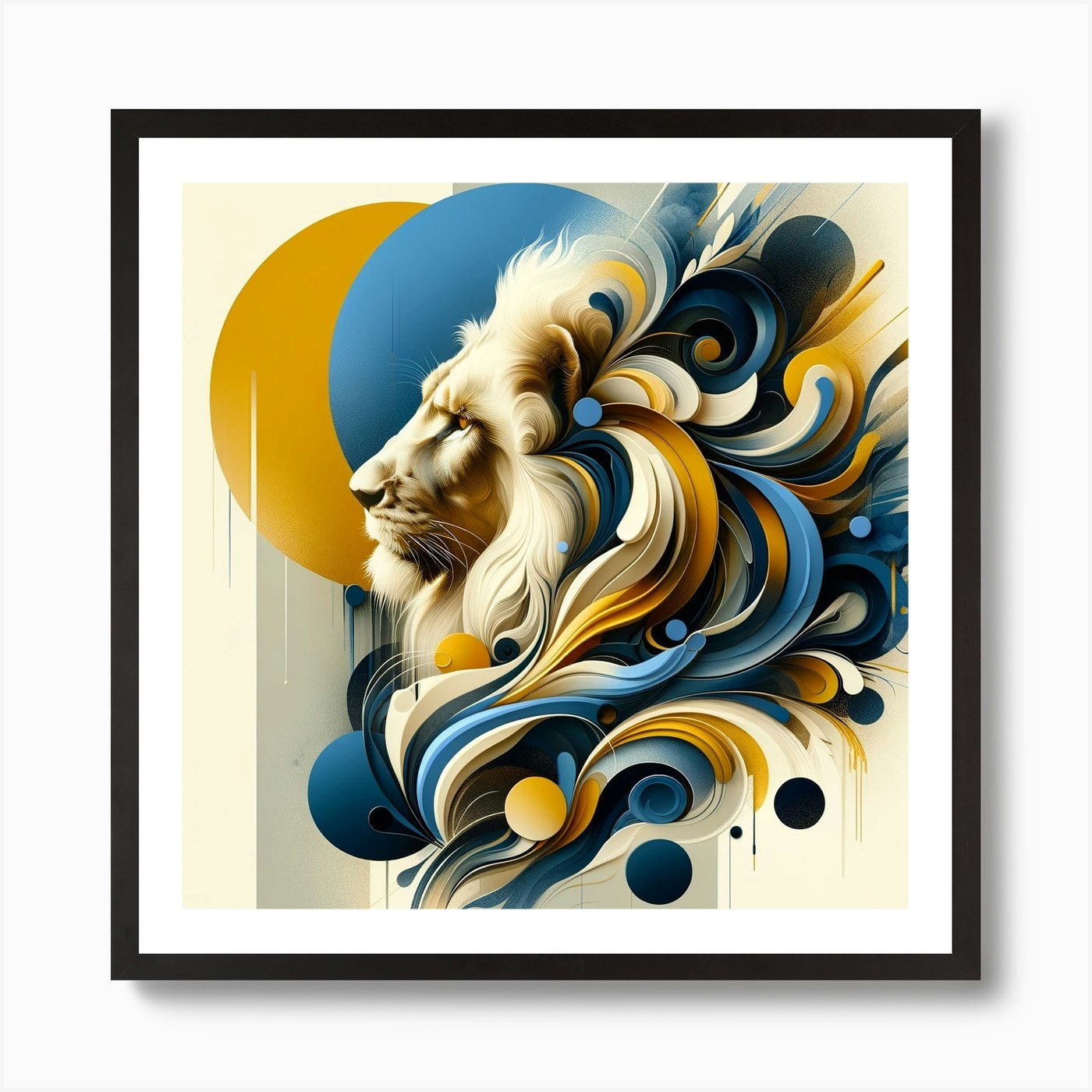Lion 01 Art Print Framed Wall Art Poster Canvas Print Picture