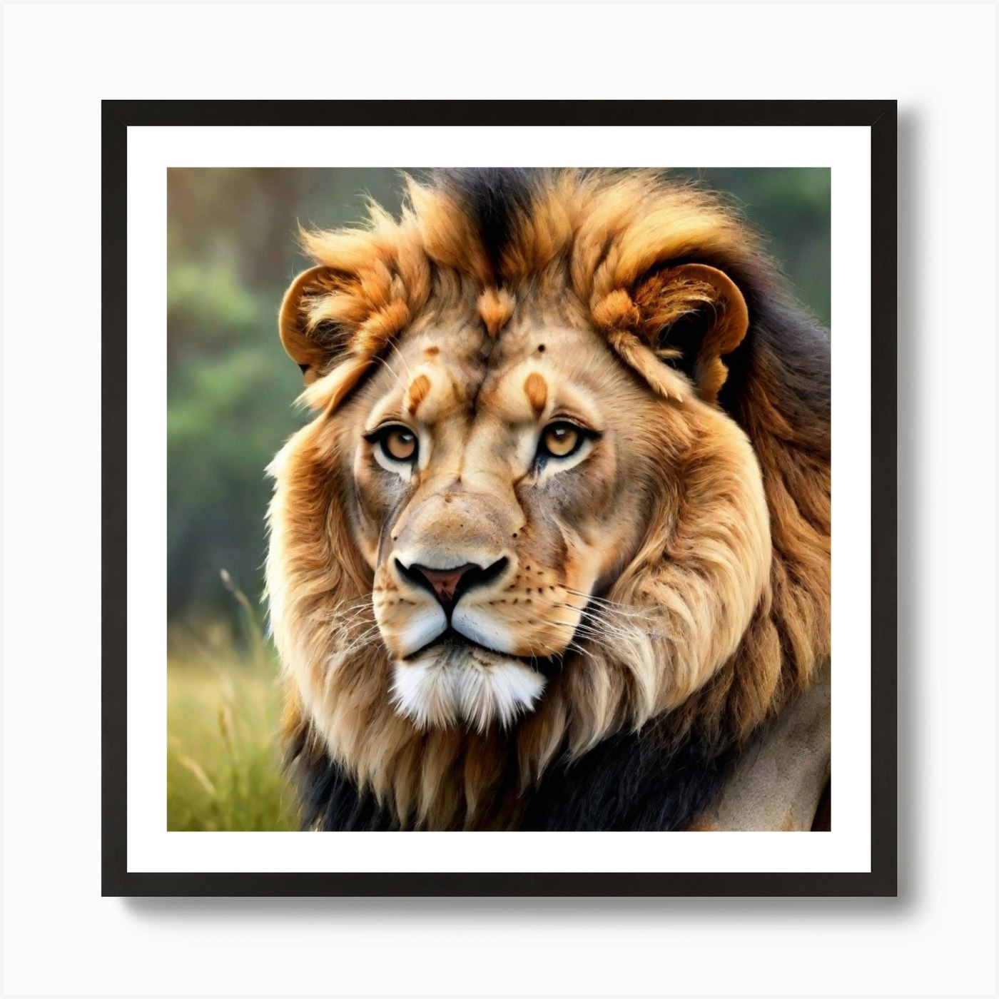 Lion Art Print Framed Wall Art Poster Canvas Print Picture