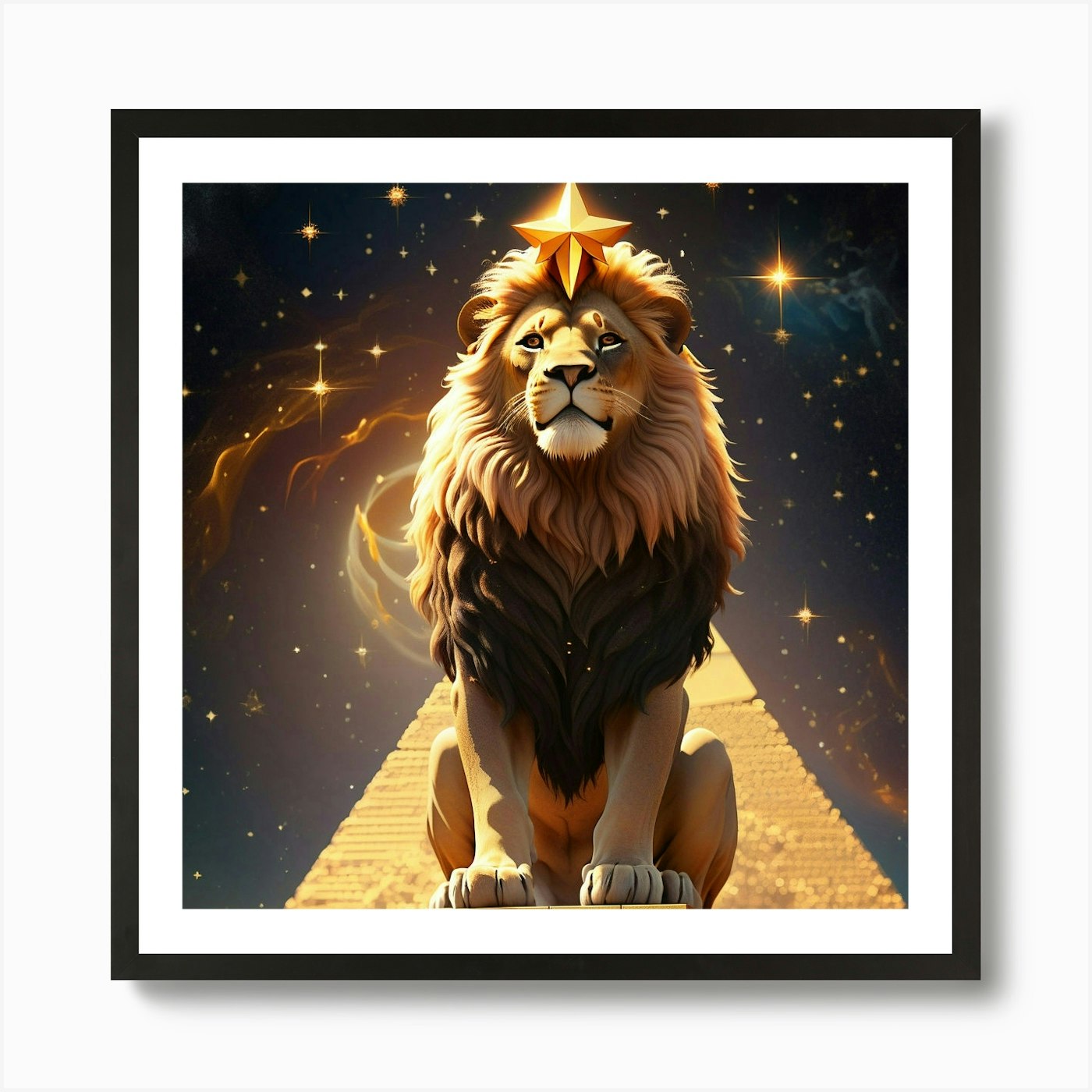Lion Of Egypt 5 Art Print Framed Wall Art Poster Canvas Print Picture