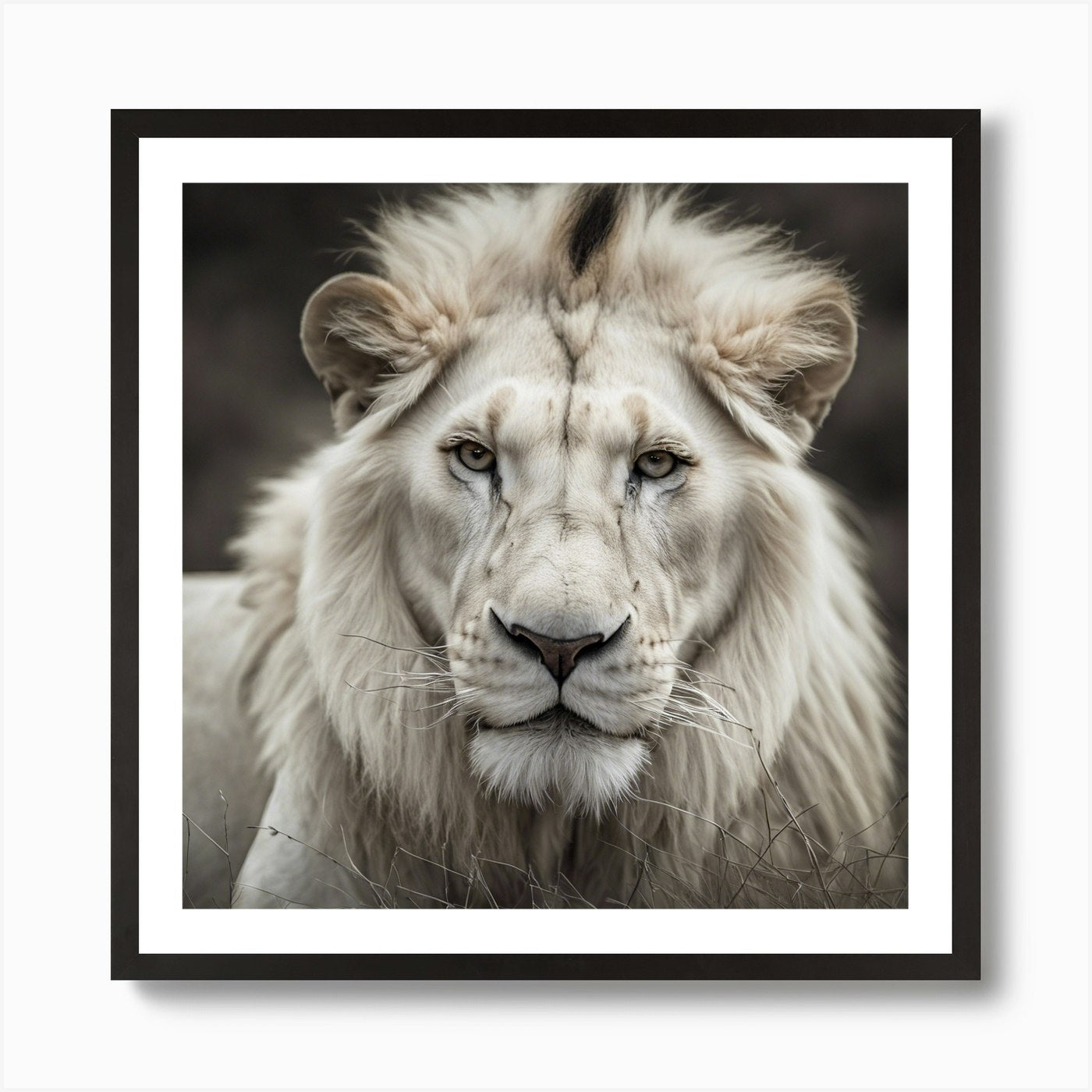 White Lion 1 Art Print Framed Wall Art Poster Canvas Print Picture