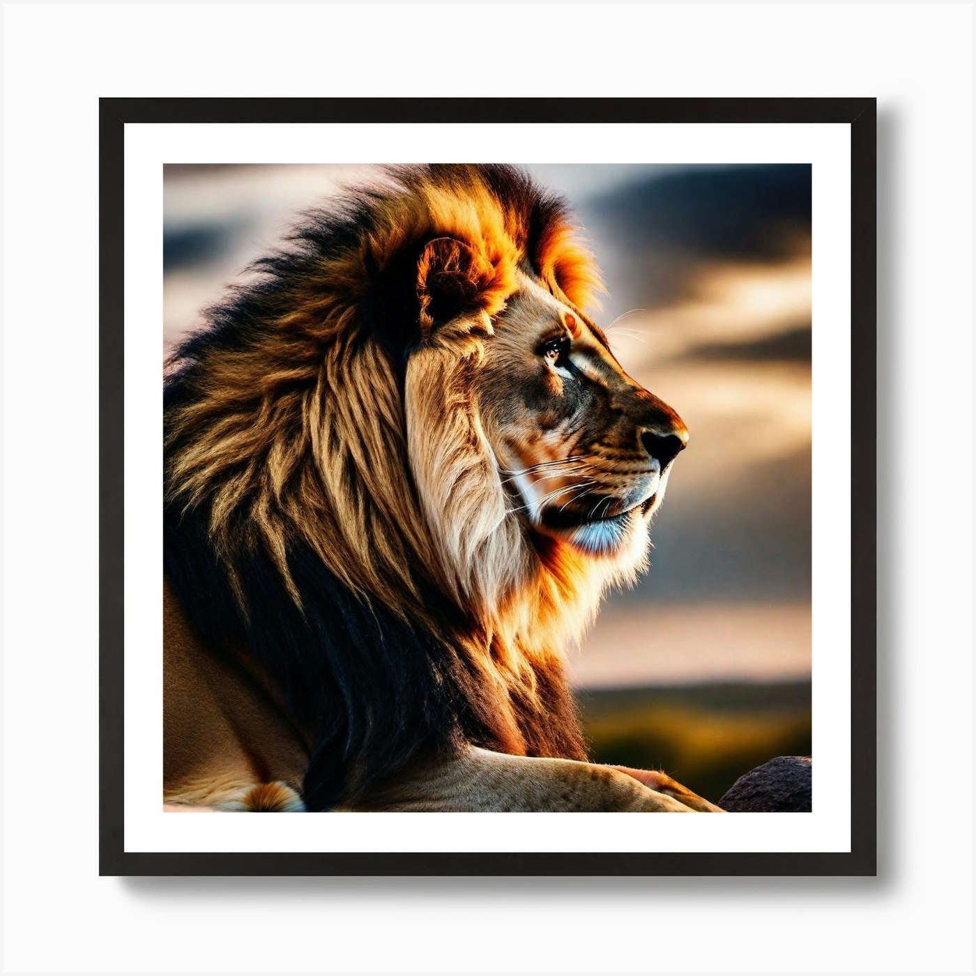 Lion art 16 Art Print Framed Wall Art Poster Canvas Print Picture