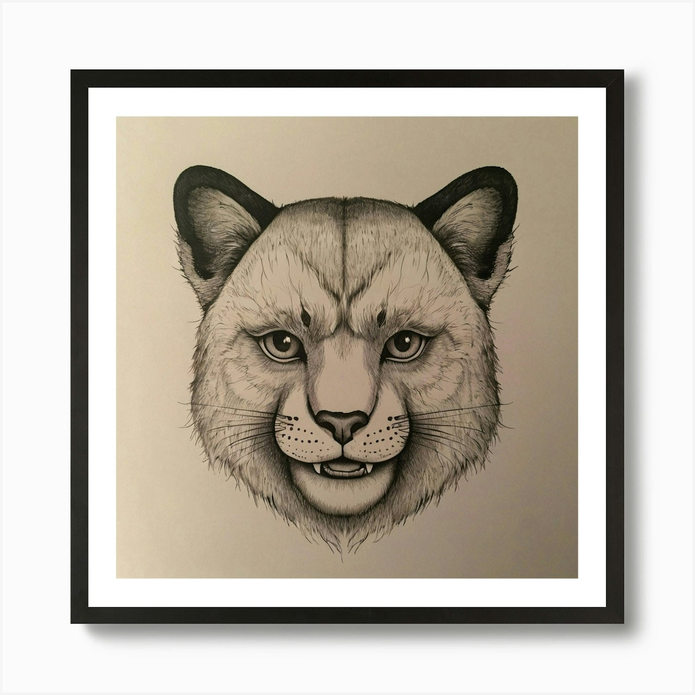 Lion Head Art Print Framed Wall Art Poster Canvas Print Picture