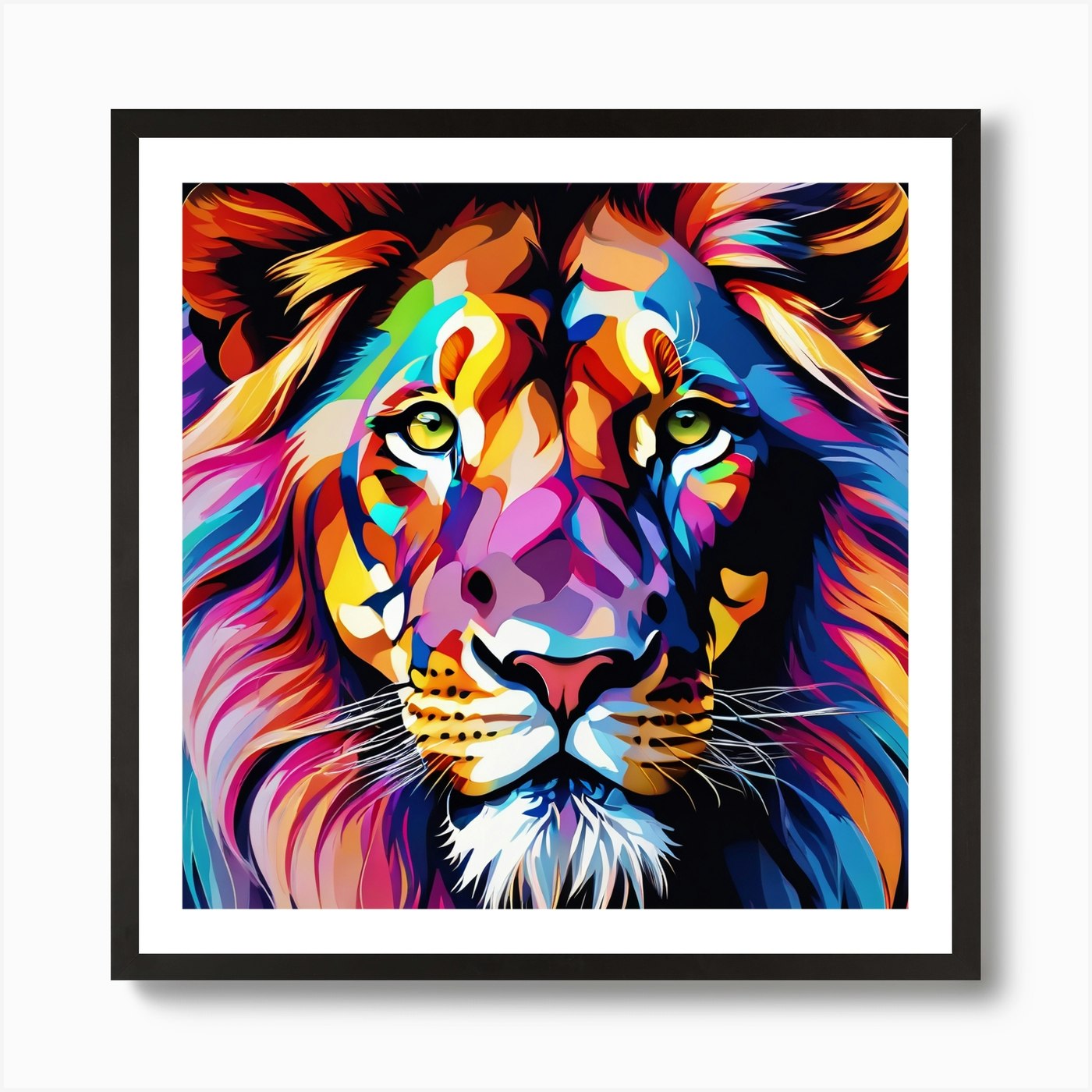 Lion Painting Art Print Framed Wall Art Poster Canvas Print Picture
