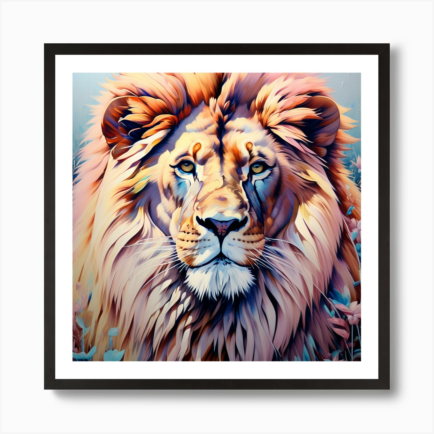 Lion Art Print Framed Wall Art Poster Canvas Print Picture