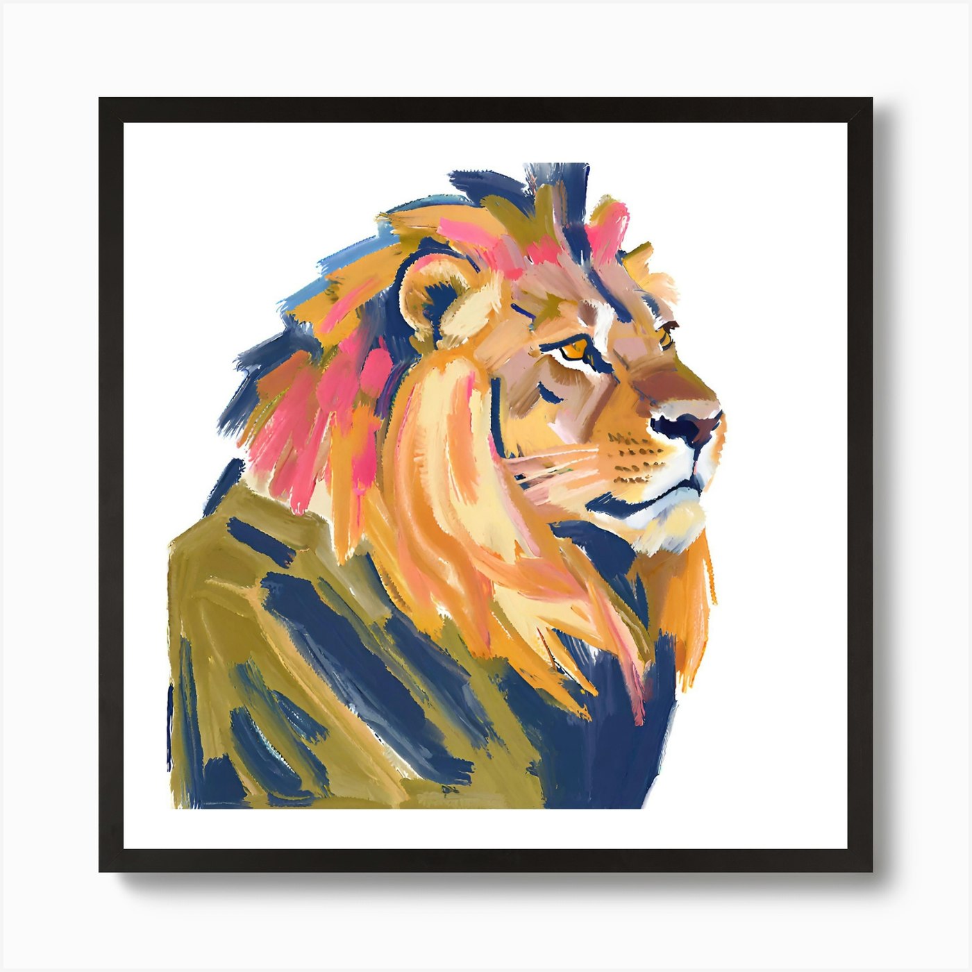 Barbary Lion 02 Art Print Framed Wall Art Poster Canvas Print Picture