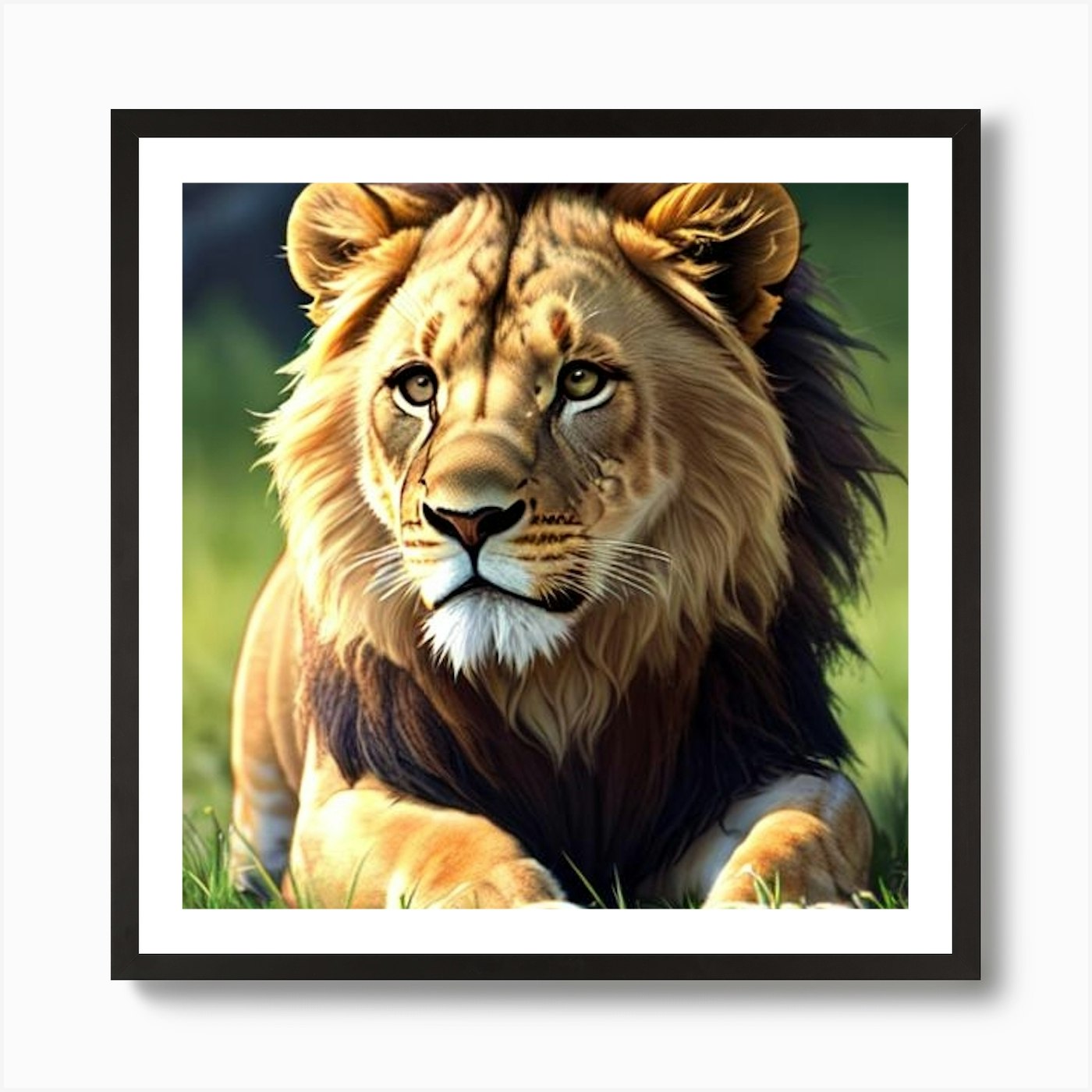 Lion b Art Print Framed Wall Art Poster Canvas Print Picture