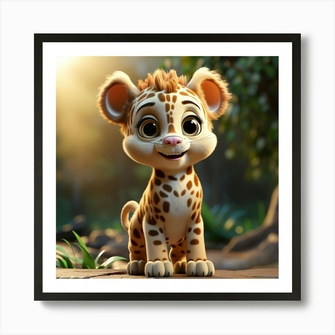 Lion Cub 35 Art Print Framed Wall Art Poster Canvas Print Picture