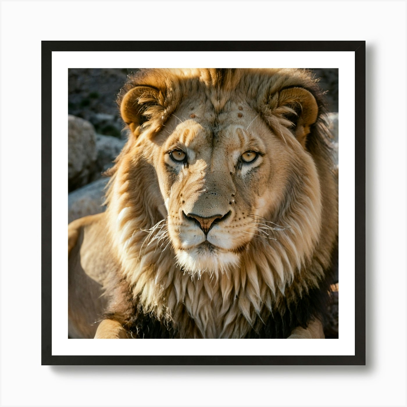 Lion Portrait 1 Art Print Framed Wall Art Poster Canvas Print Picture