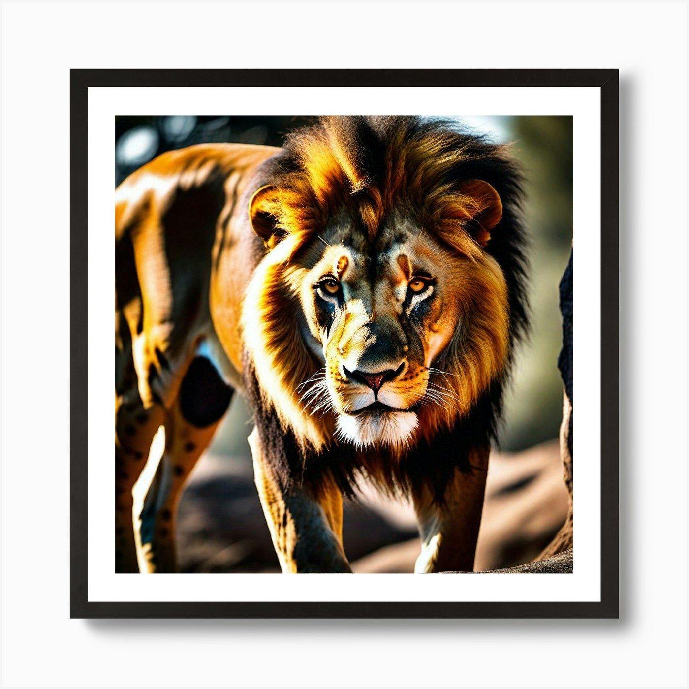 Lion art 8 Art Print Framed Wall Art Poster Canvas Print Picture