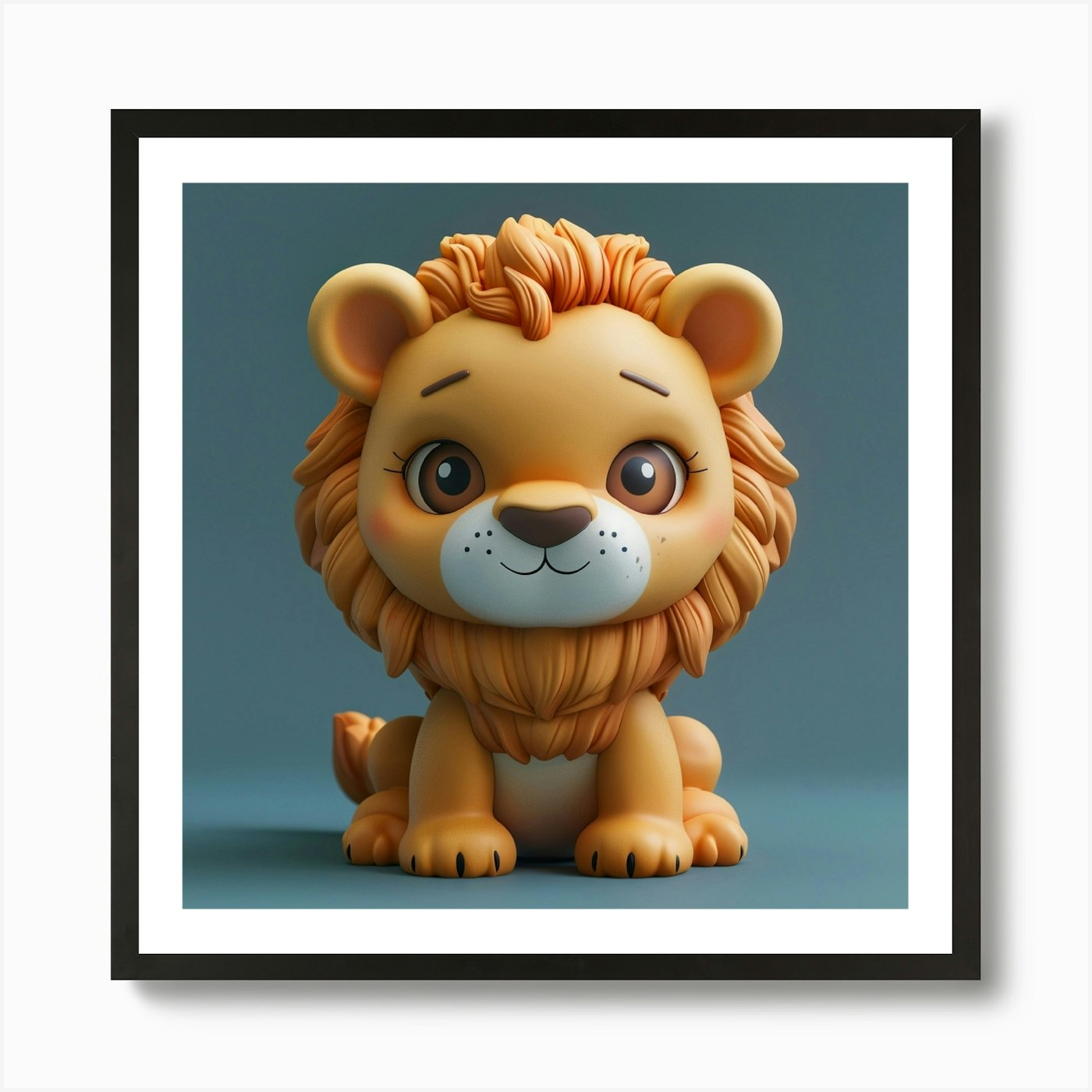Cute Lion 2 Art Print Framed Wall Art Poster Canvas Print Picture