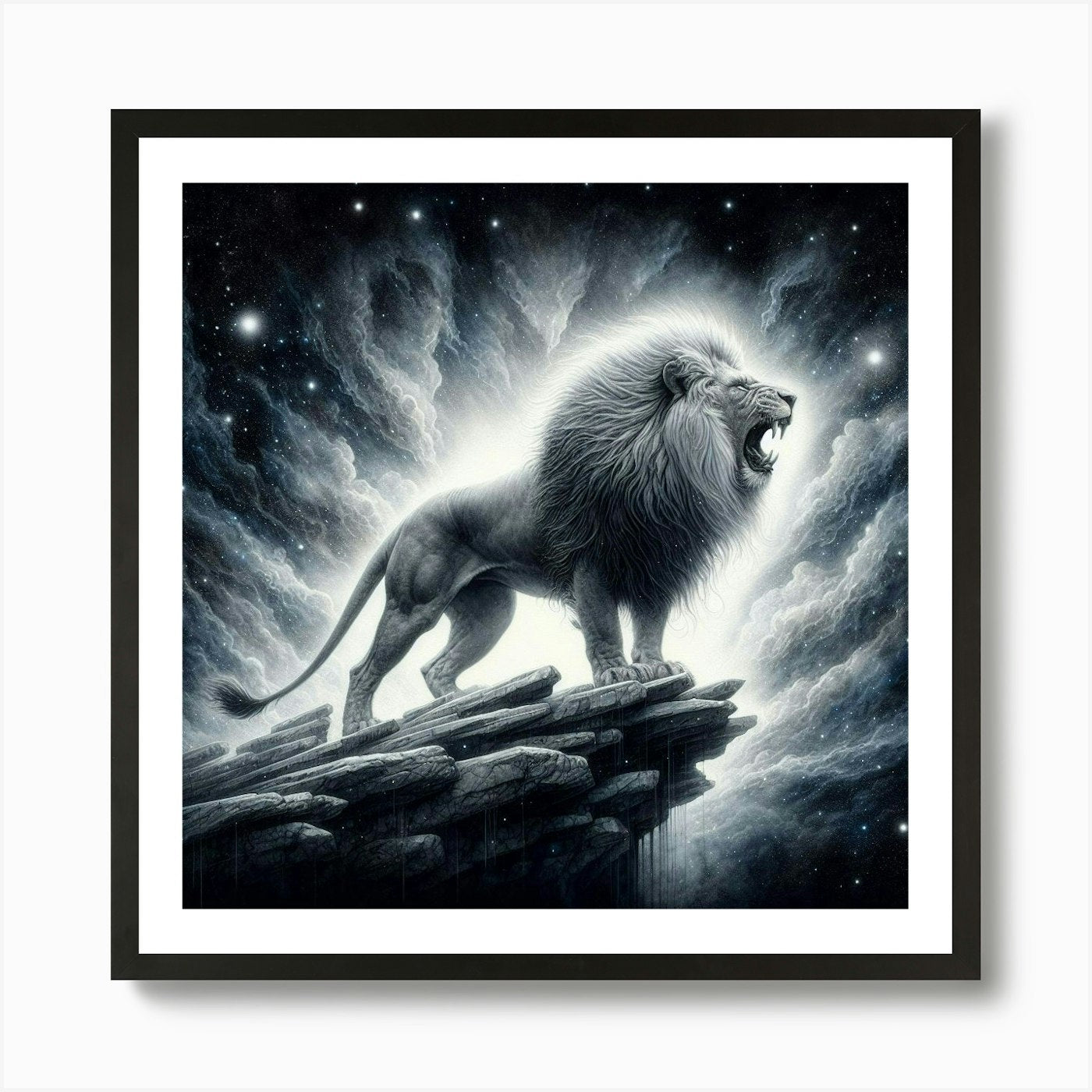 Lion Of The Night 3 Art Print Framed Wall Art Poster Canvas Print Picture