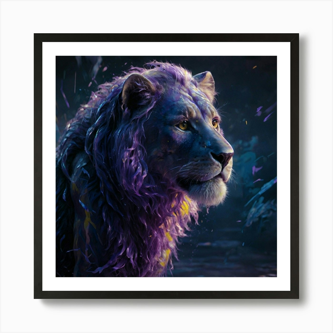 Lion 236 Art Print Framed Wall Art Poster Canvas Print Picture