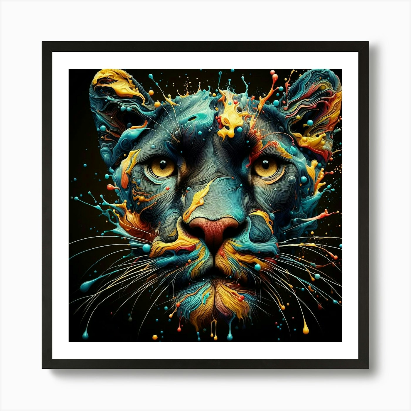 Lion Painting 2 Art Print Framed Wall Art Poster Canvas Print Picture