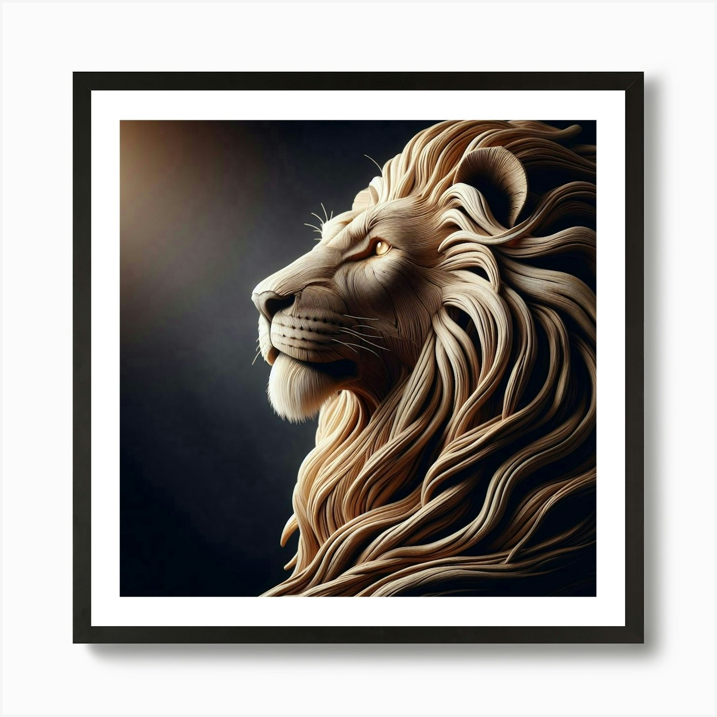 Lion Head 1 Art Print Framed Wall Art Poster Canvas Print Picture