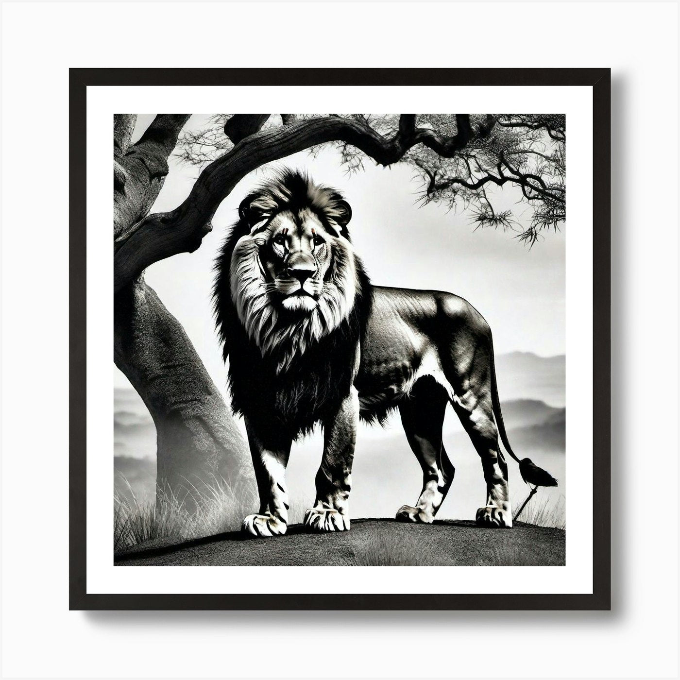 Lion In The Forest 7 Art Print Framed Wall Art Poster Canvas Print Picture
