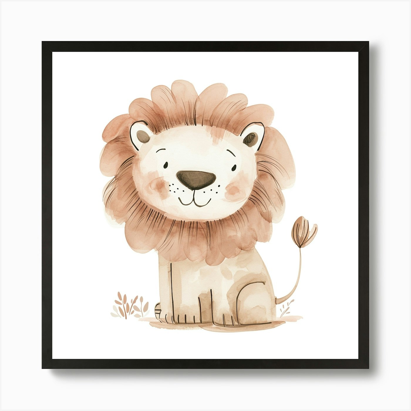 Lion Print Art Print Framed Wall Art Poster Canvas Print Picture