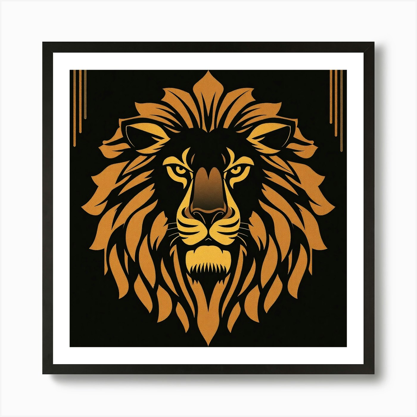Lion Head 2 Art Print Framed Wall Art Poster Canvas Print Picture