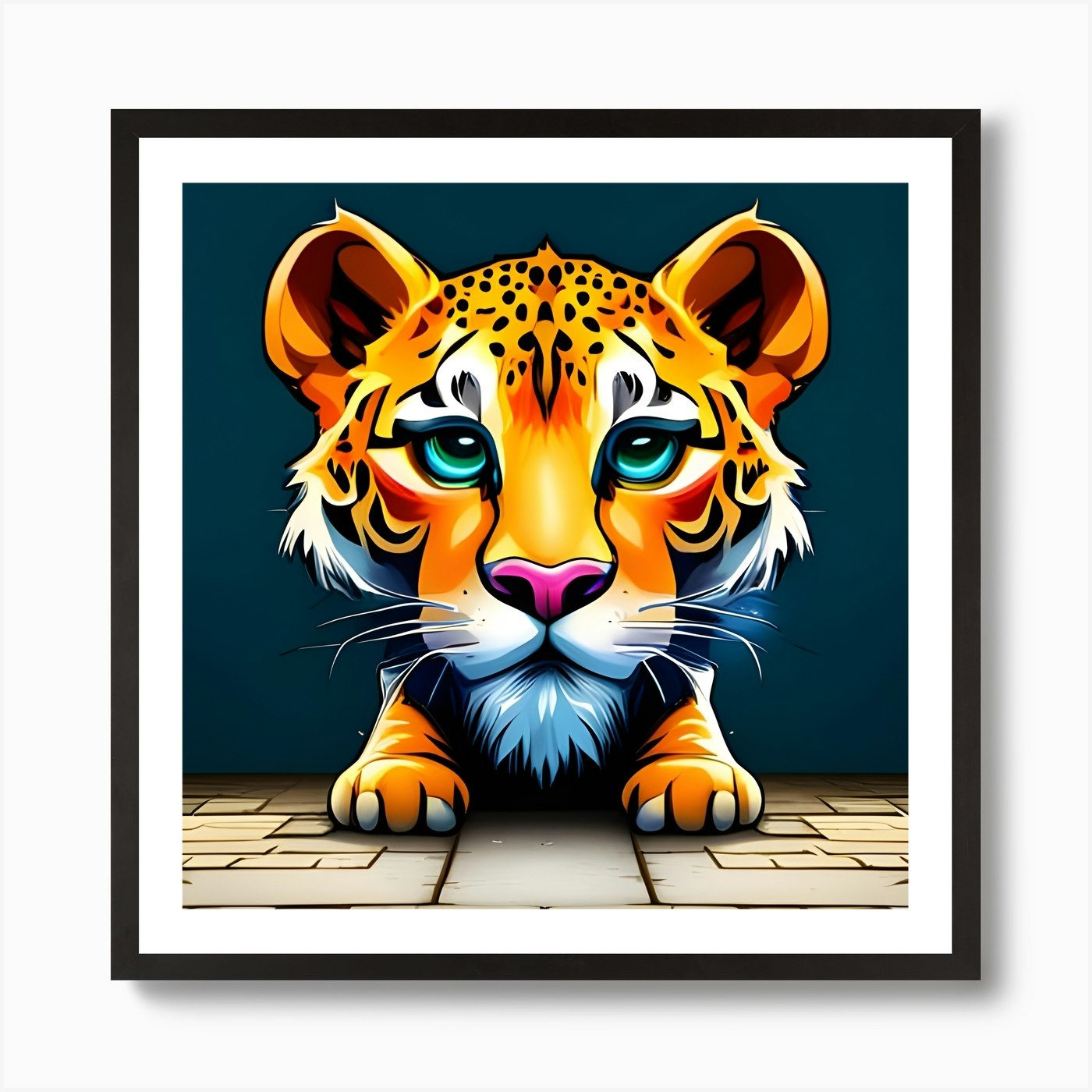 Lion face Art Print Framed Wall Art Poster Canvas Print Picture