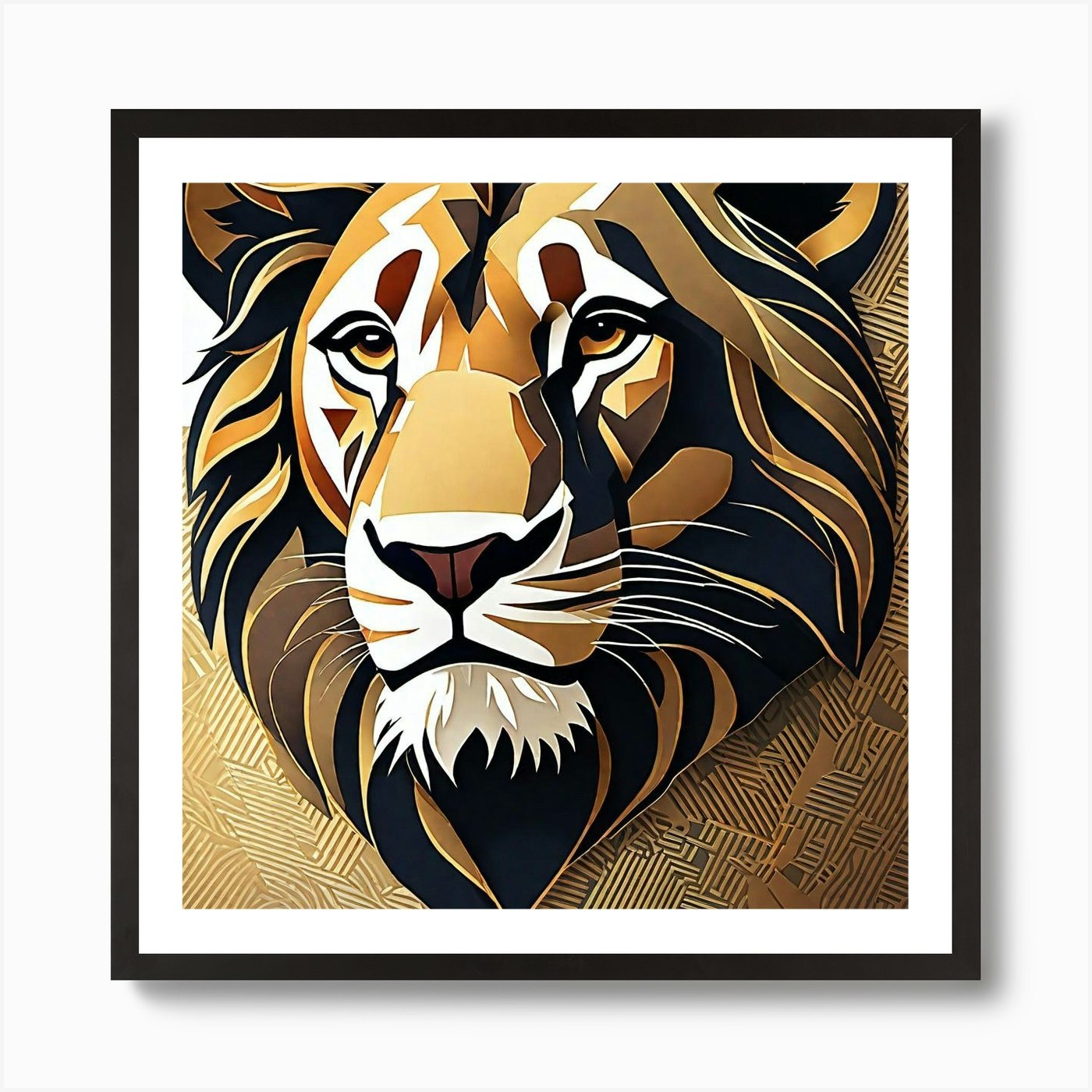 Lion Art 1 Art Print Framed Wall Art Poster Canvas Print Picture