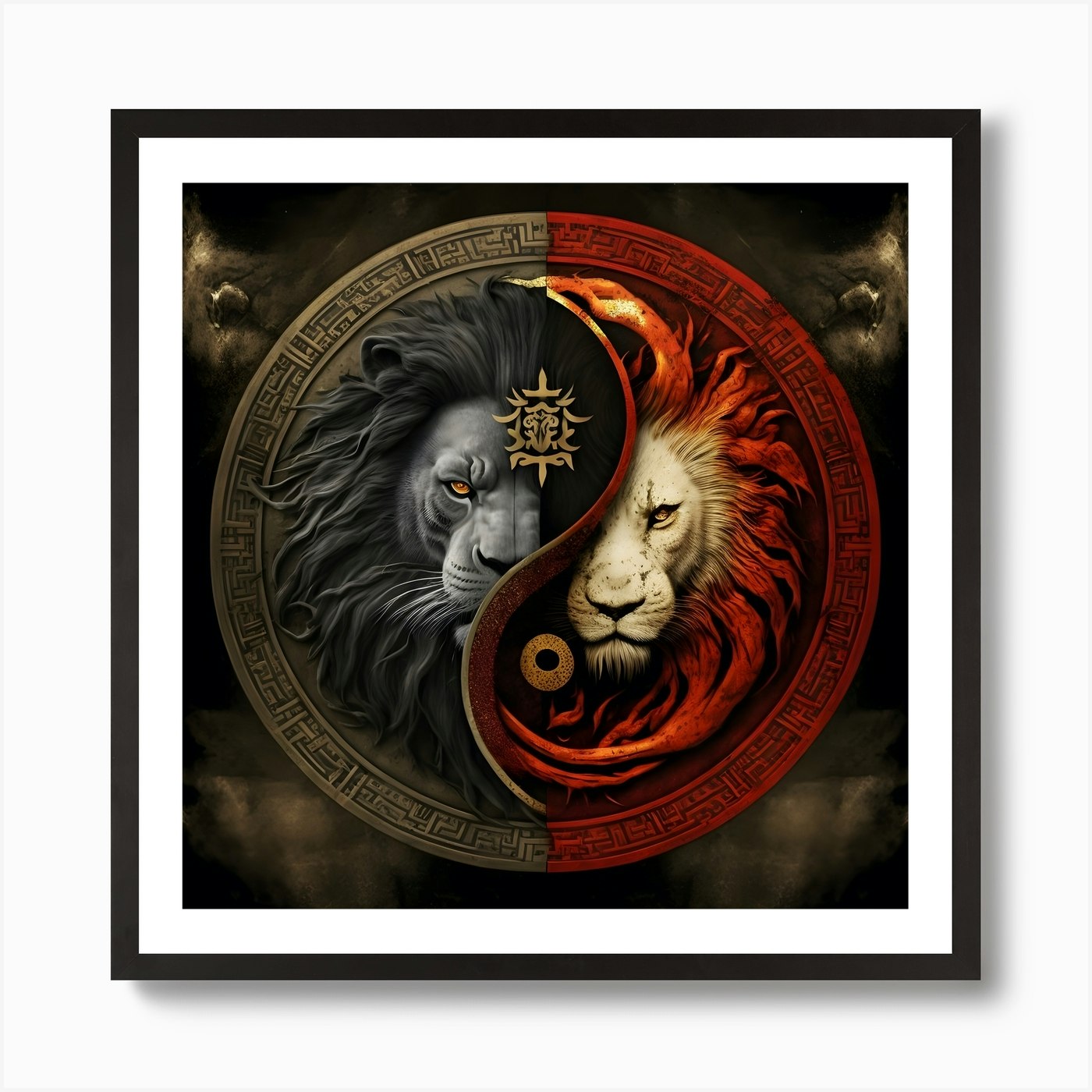 Lions Art Art Print Framed Wall Art Poster Canvas Print Picture