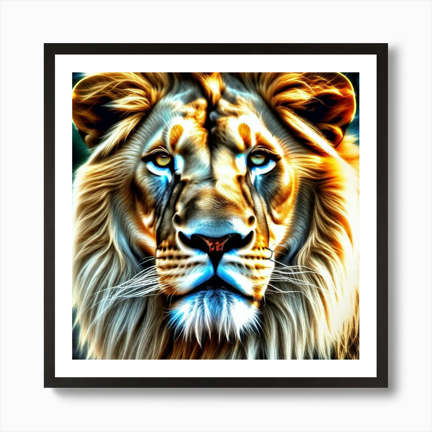Lion art 27 Art Print Framed Wall Art Poster Canvas Print Picture