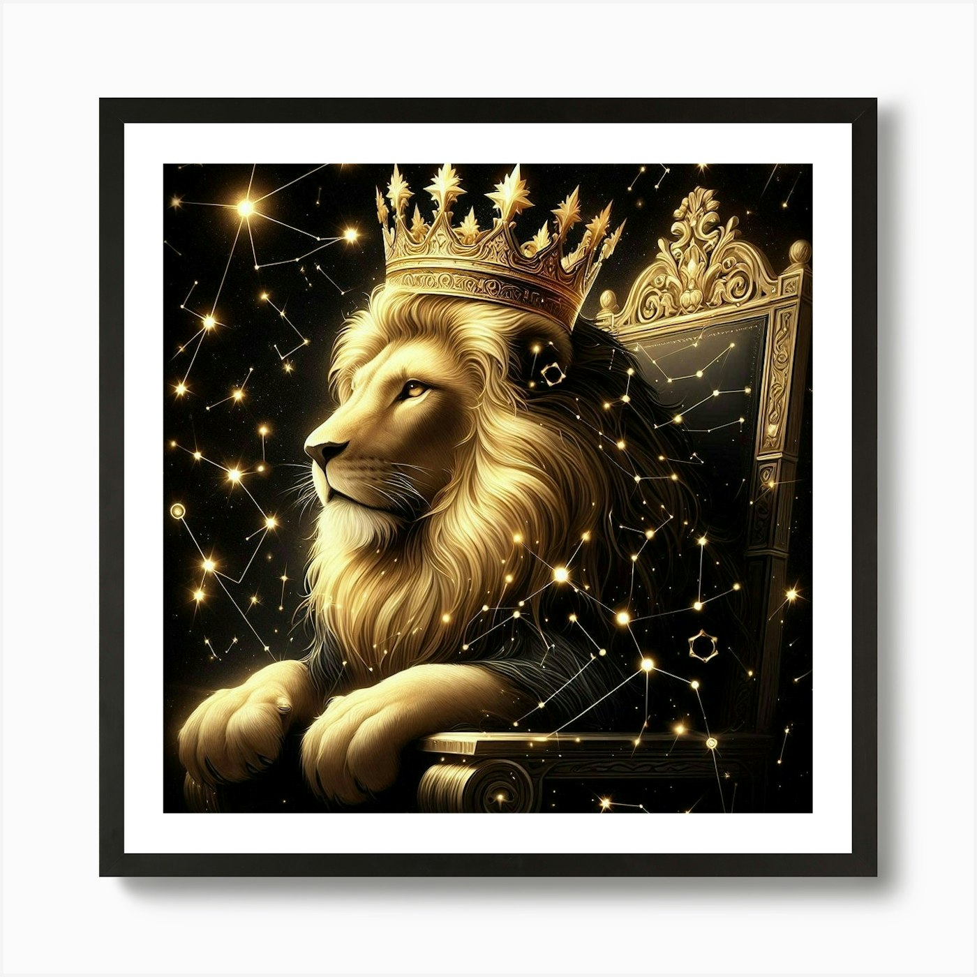 Zodiac Lion 13 Art Print Framed Wall Art Poster Canvas Print Picture