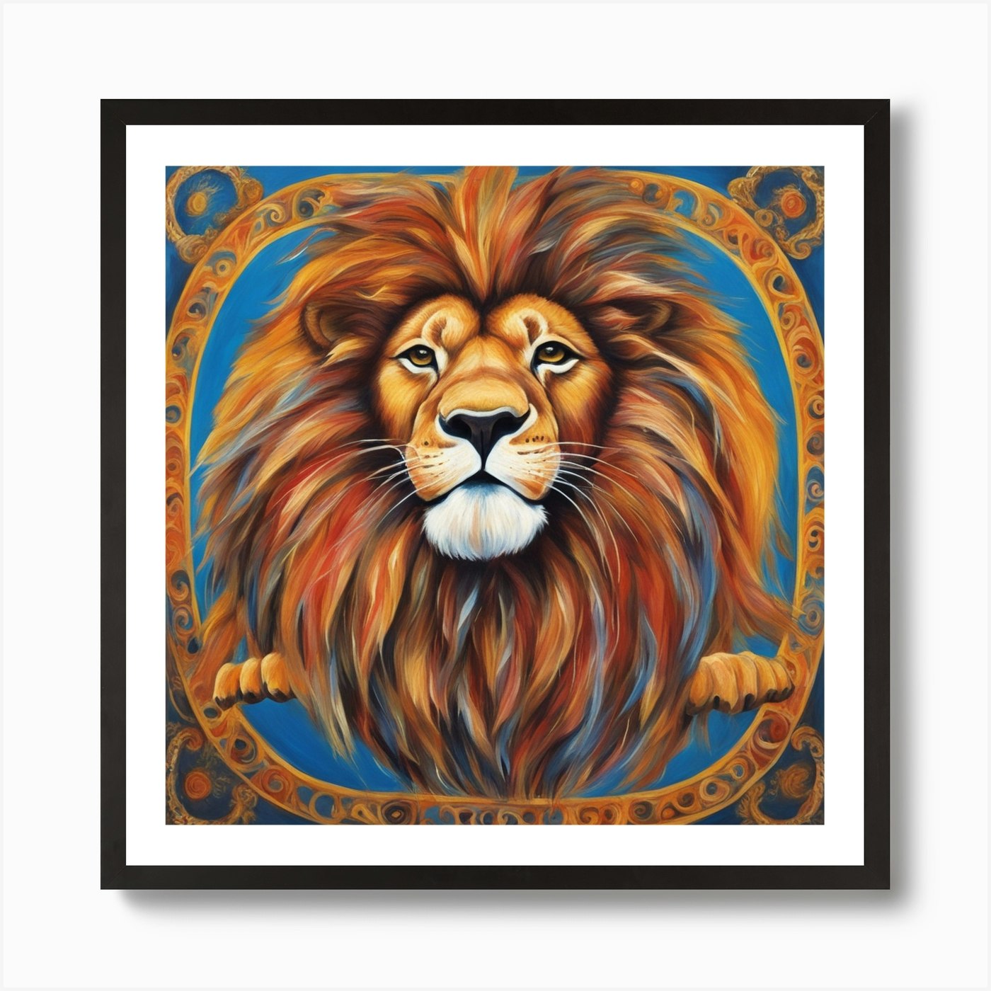 Lion in colors Art Print Framed Wall Art Poster Canvas Print Picture