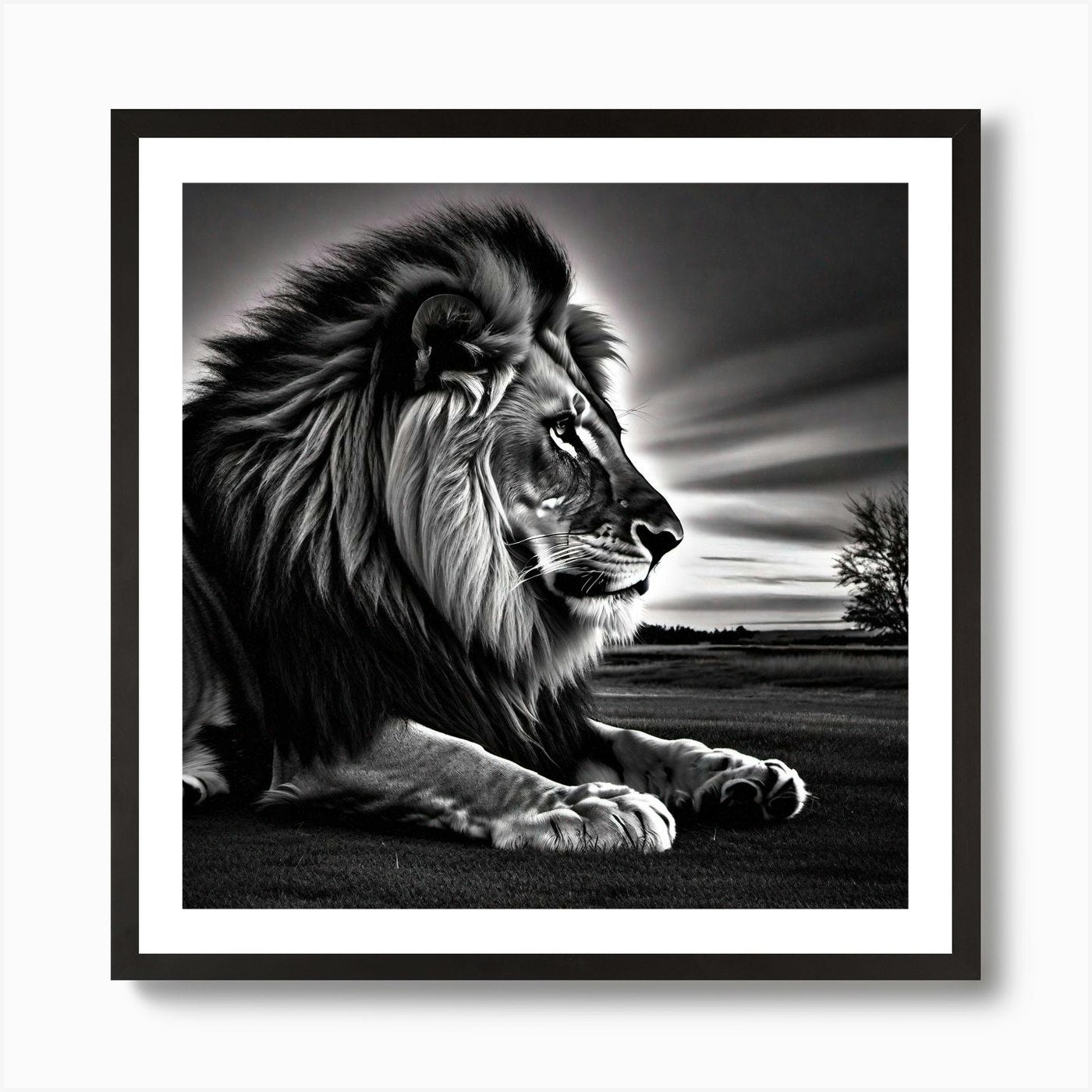Lionnn Art Print Framed Wall Art Poster Canvas Print Picture