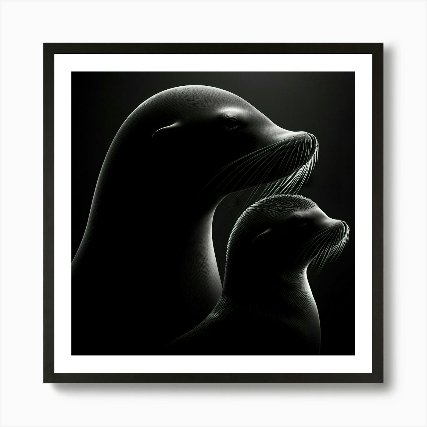 Sea Lions 2 Art Print Framed Wall Art Poster Canvas Print Picture