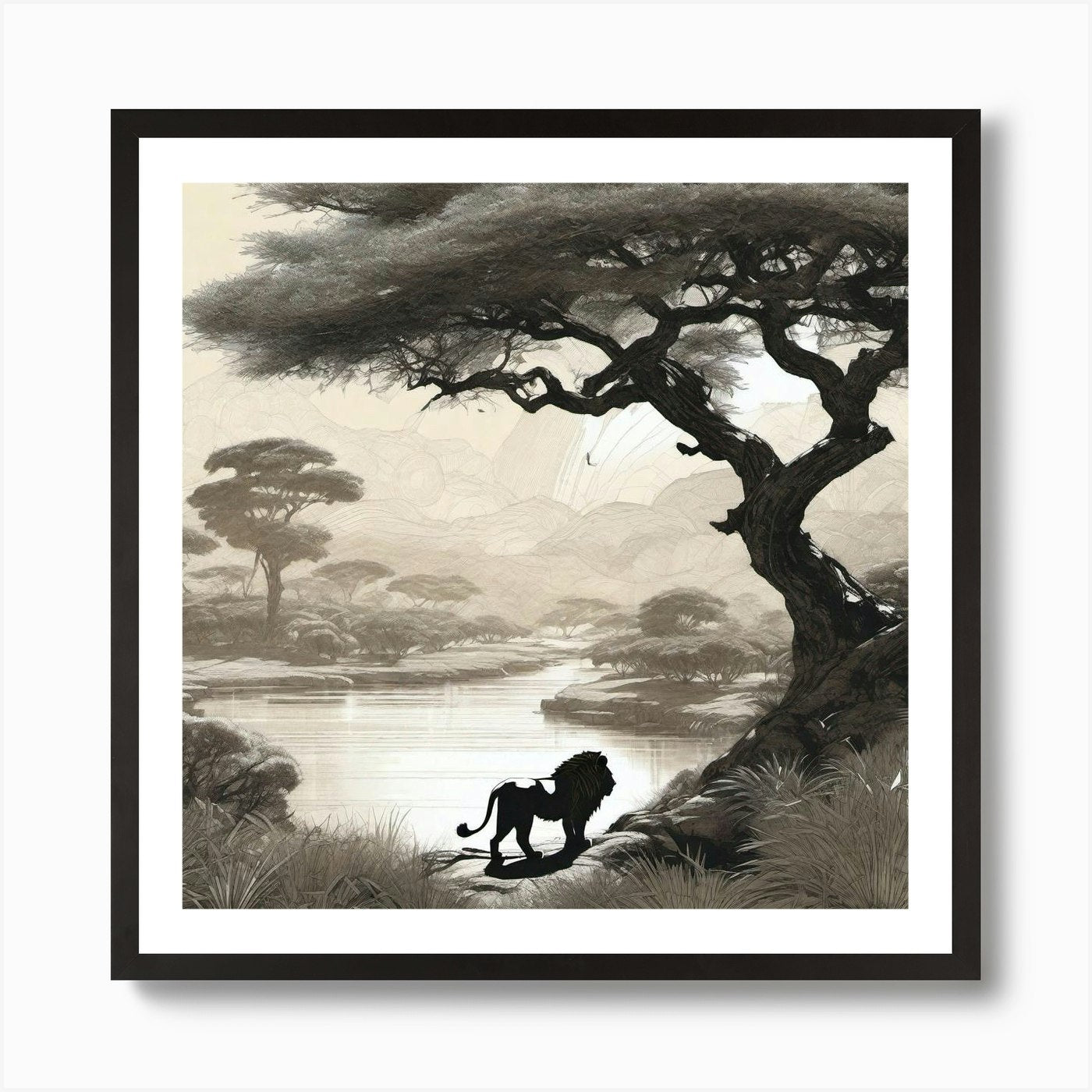 Lion King 5 Art Print Framed Wall Art Poster Canvas Print Picture