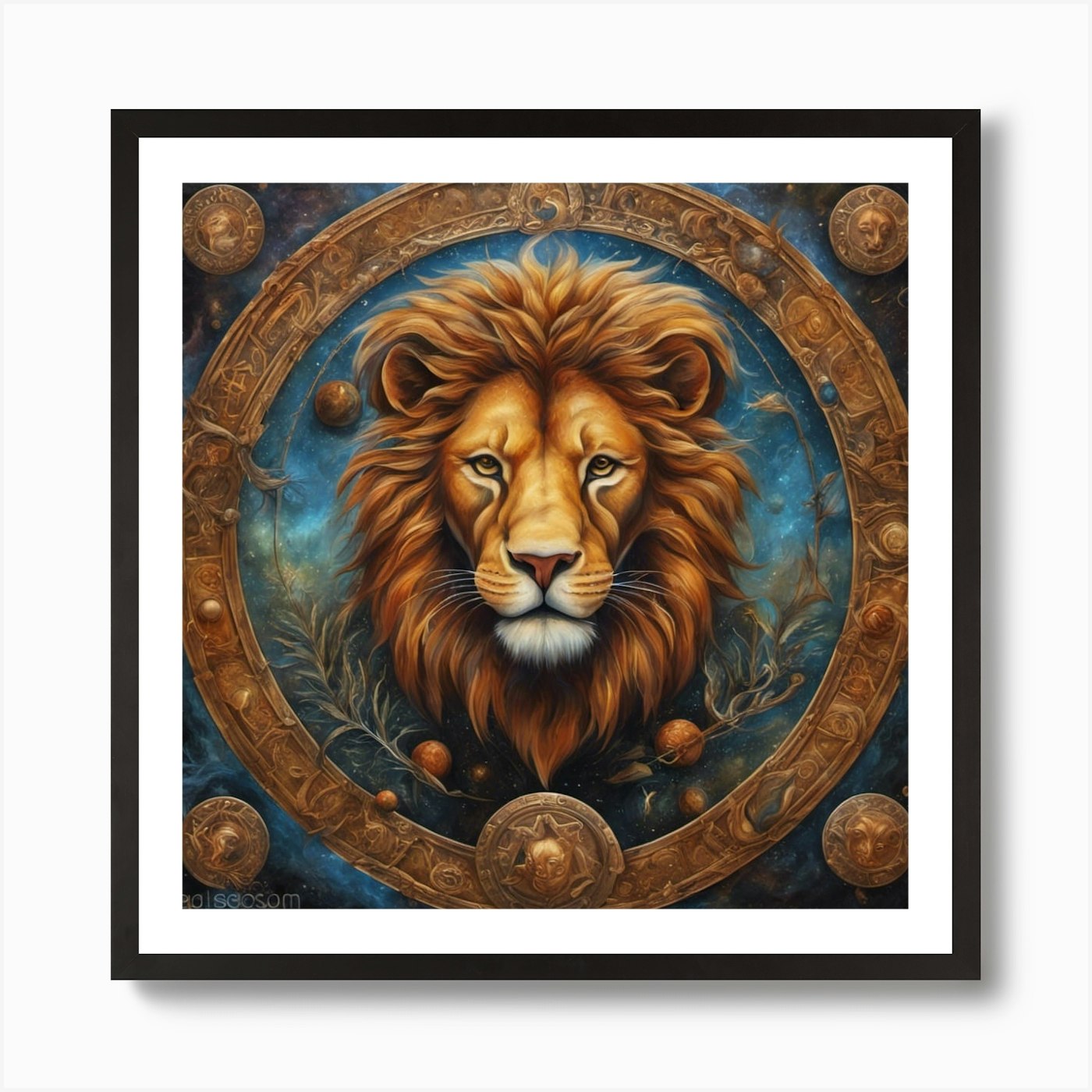 Leo the Lion Art Print Framed Wall Art Poster Canvas Print Picture